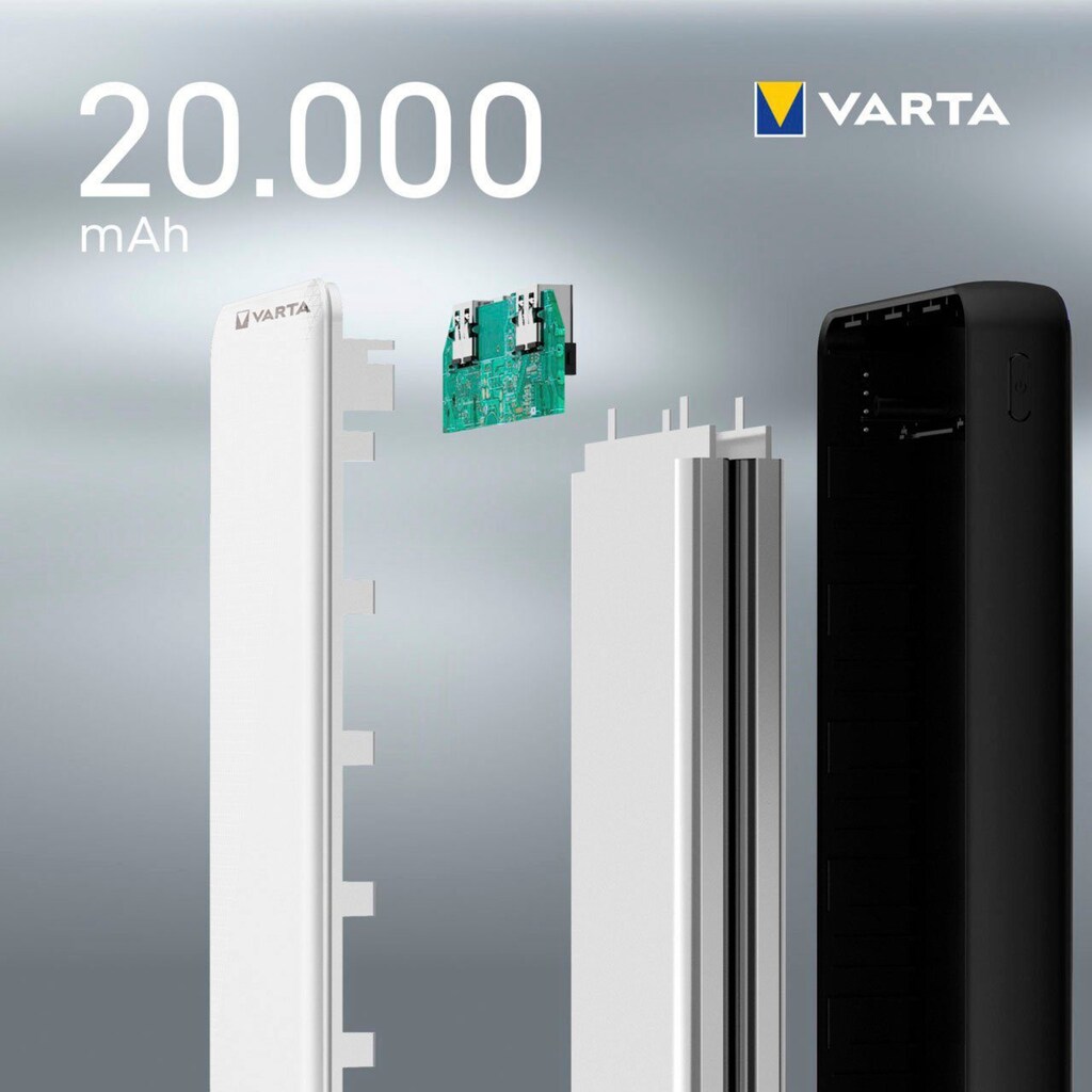 VARTA Powerbank »Power Bank Energy 20000 + Ladekabel 20000mAh«, 20000 mAh, 3,7 V, 20.000 mAh