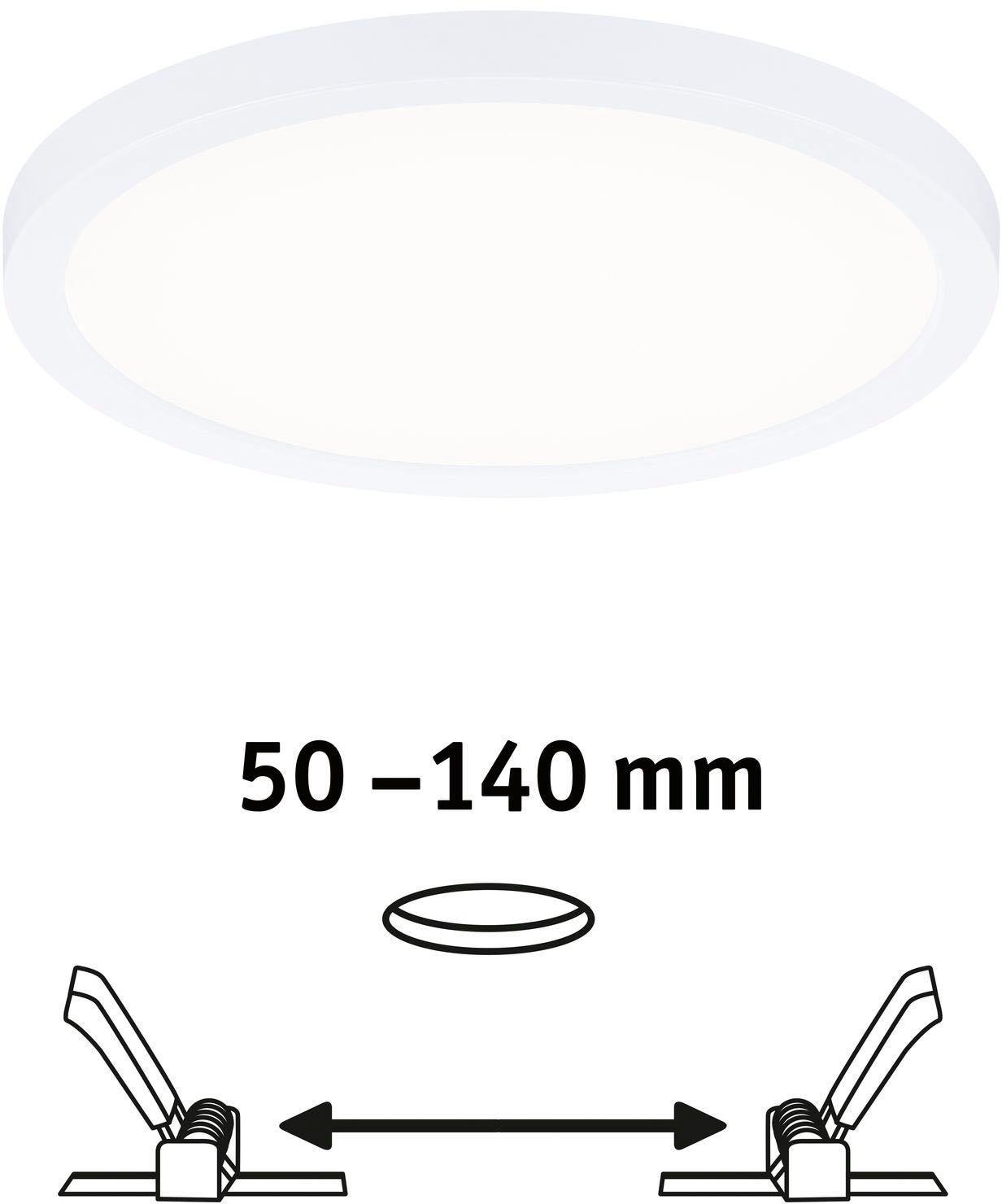 Paulmann LED Bad-Einbauleuchte »Areo«, Schutzart IP44, Ø 17,5 cm, inkl. LED Leuchtmittel