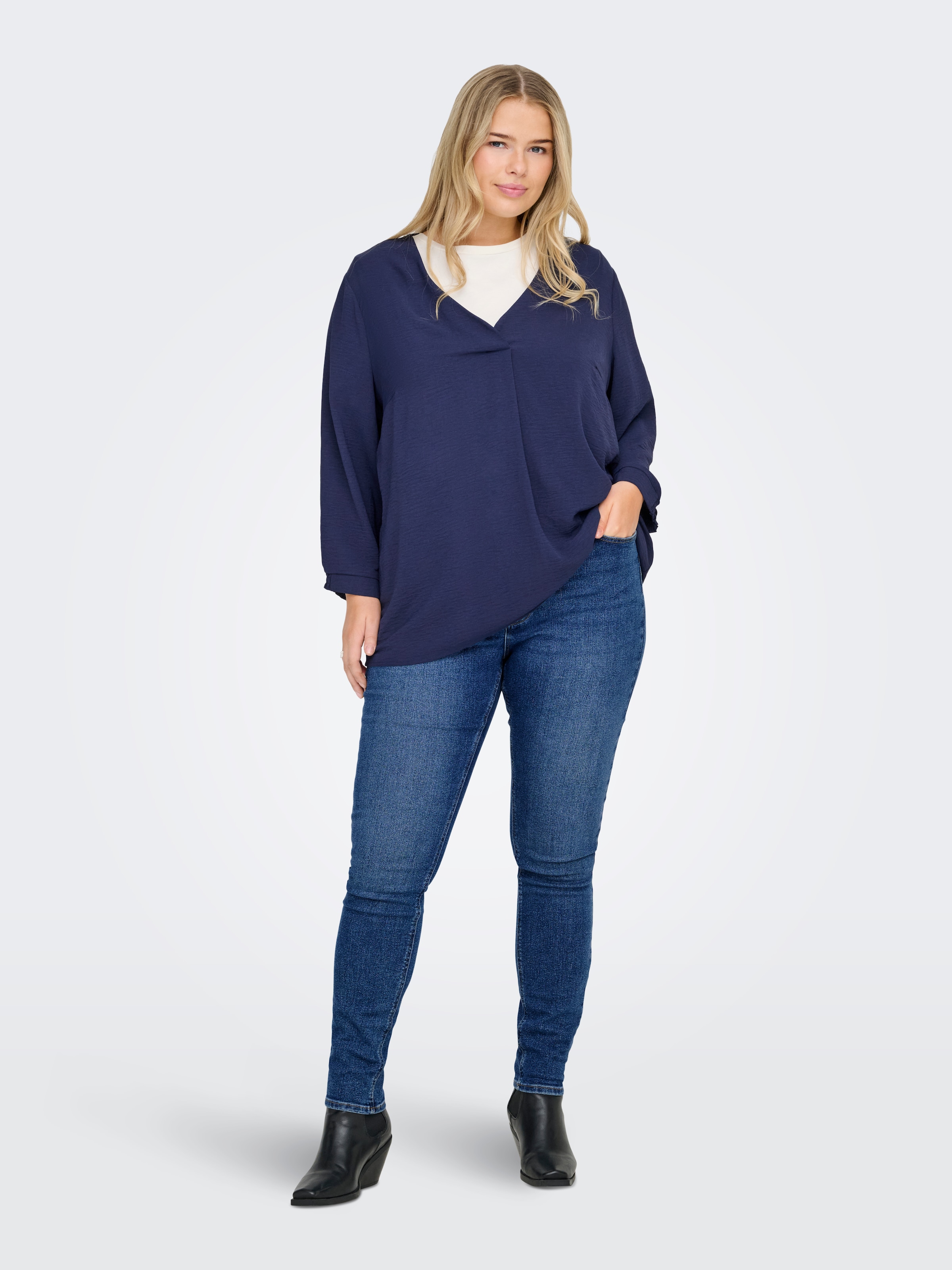 ONLY CARMAKOMA Skinny-fit-Jeans »CARCRUZ EX HW SKINNY DNM PIMBOX BF«