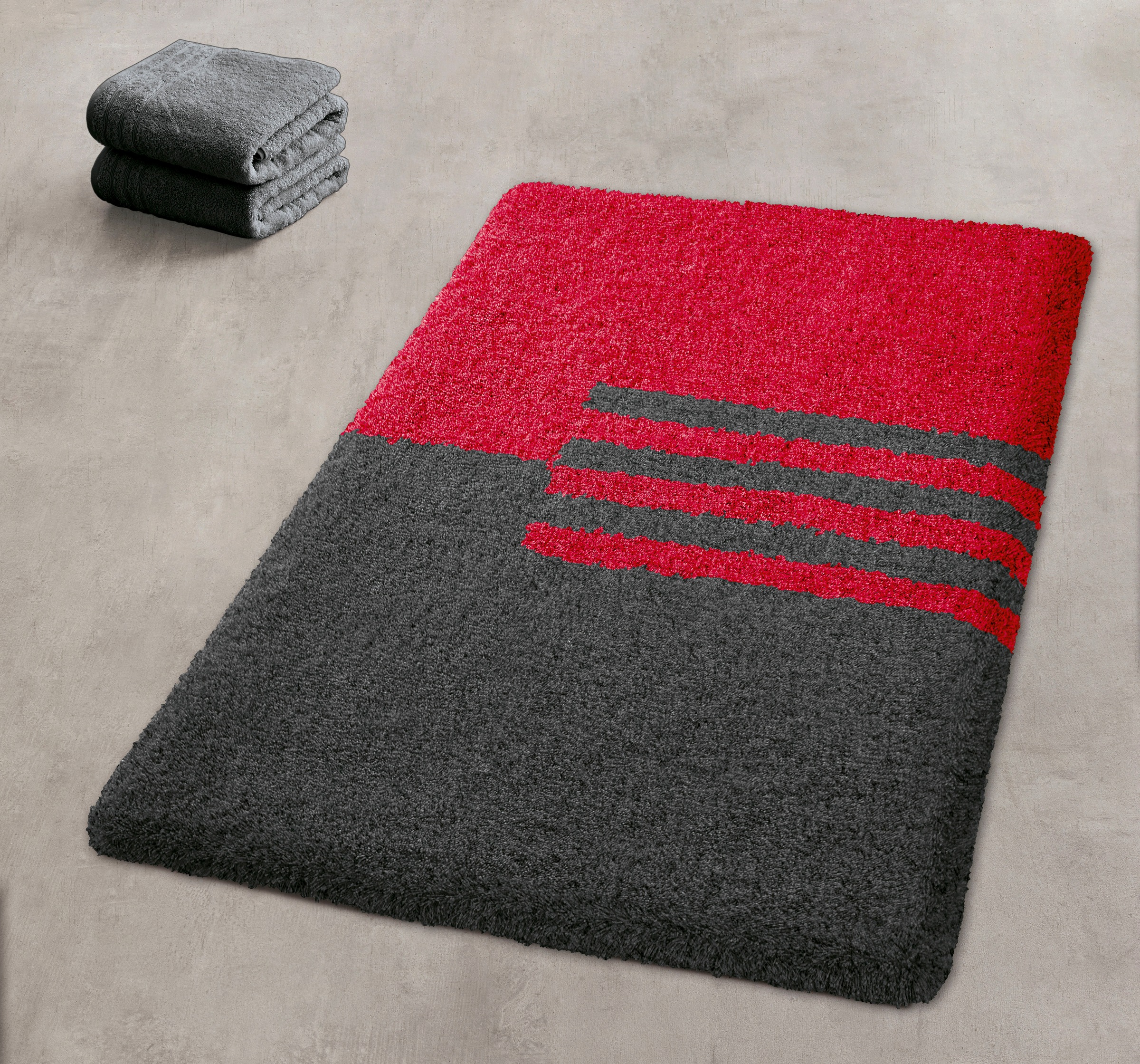 Kleine Wolke Badematte »»Dynamic«« Höhe 20 mm rutschhemmend beschichtet fuß günstig online kaufen