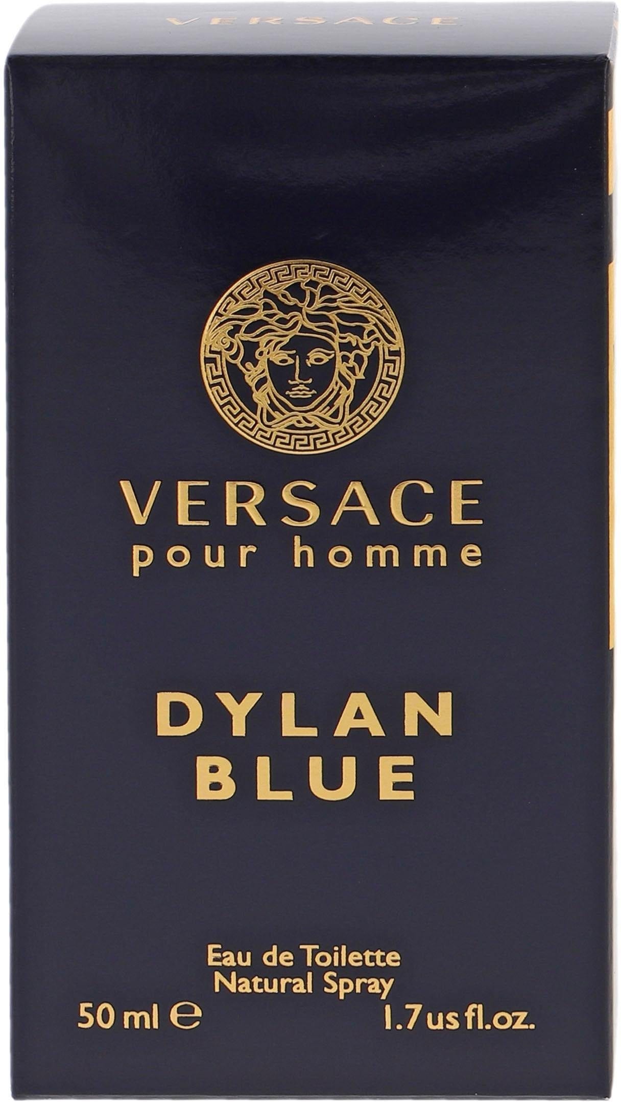 Versace Eau de Toilette »Pour Homme Dylan Blue« Aquatischer Herrenduft mit Patchouli, Bergamotte und Tonkabohnen.