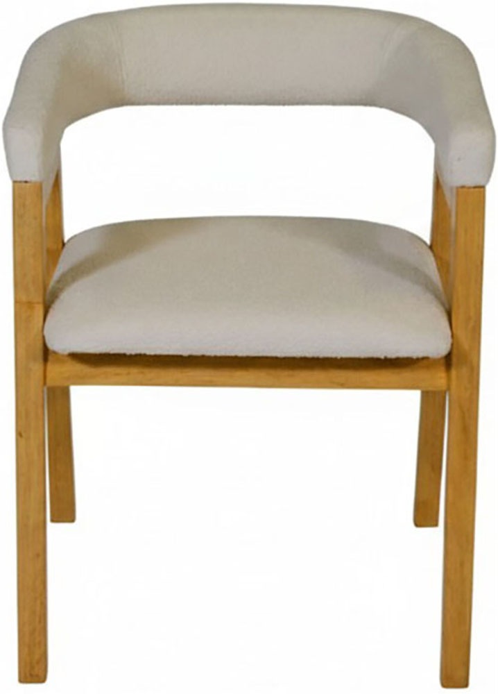 Jahnke Armlehnstuhl »BOW SIT DUO« (Set) Esszimmerstuhl (2er Set), Massivholz, Boucle-Stoff,bis 110kg belastbar