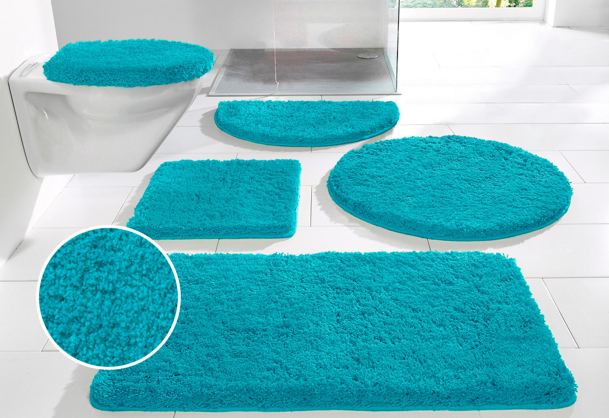 my home Badematte »Sanremo, Badvorleger, Badezimmer Teppich, sehr weich«, r günstig online kaufen