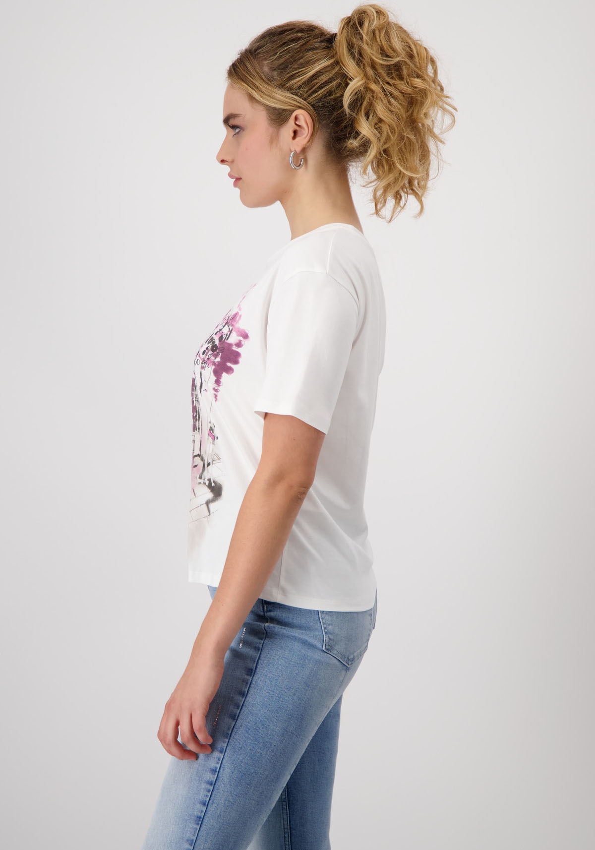 Monari Rundhalsshirt, mit Frontprint