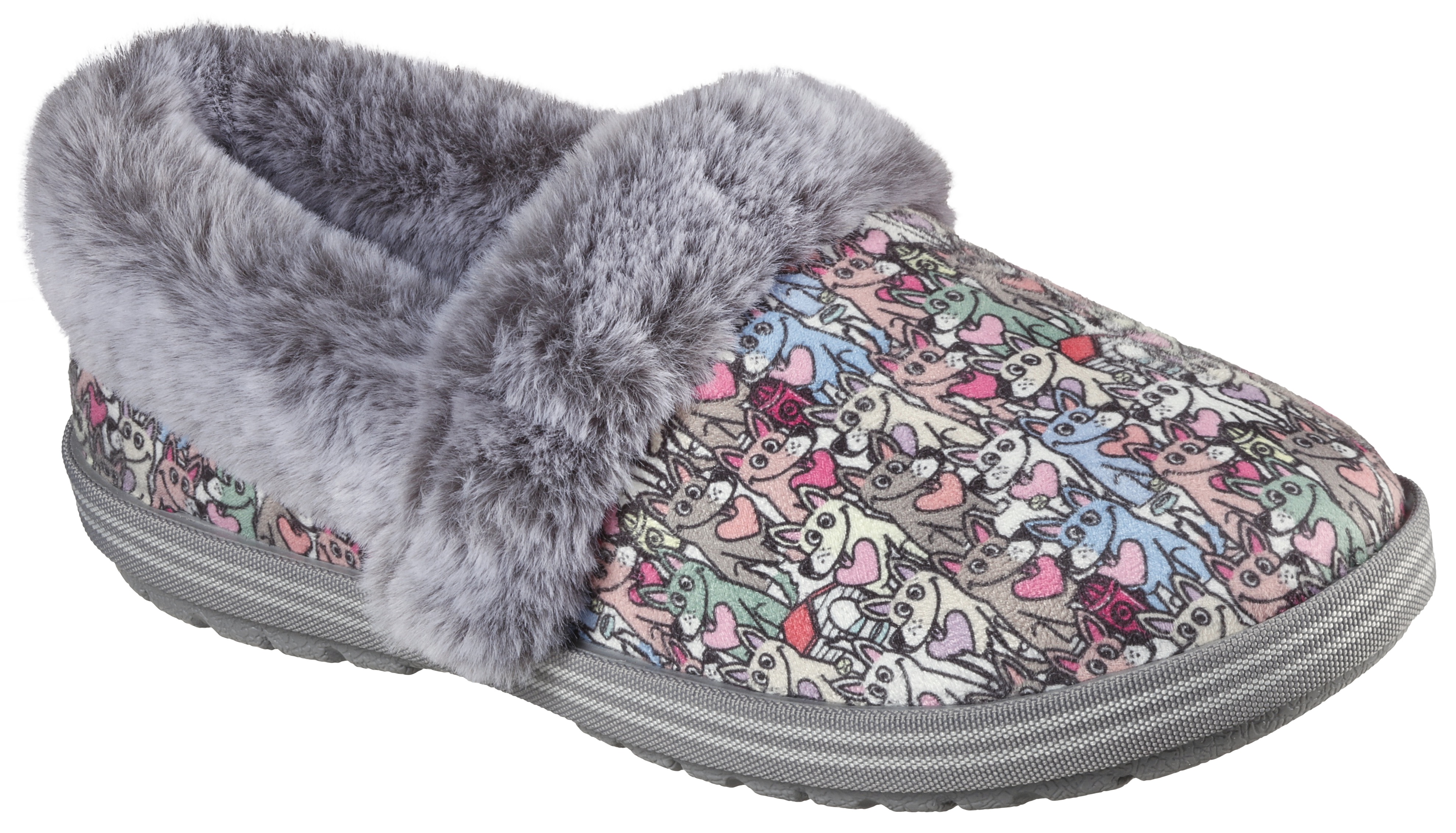 Pantoffel »TOO COZY«, mit Fellimitat-Besatz
