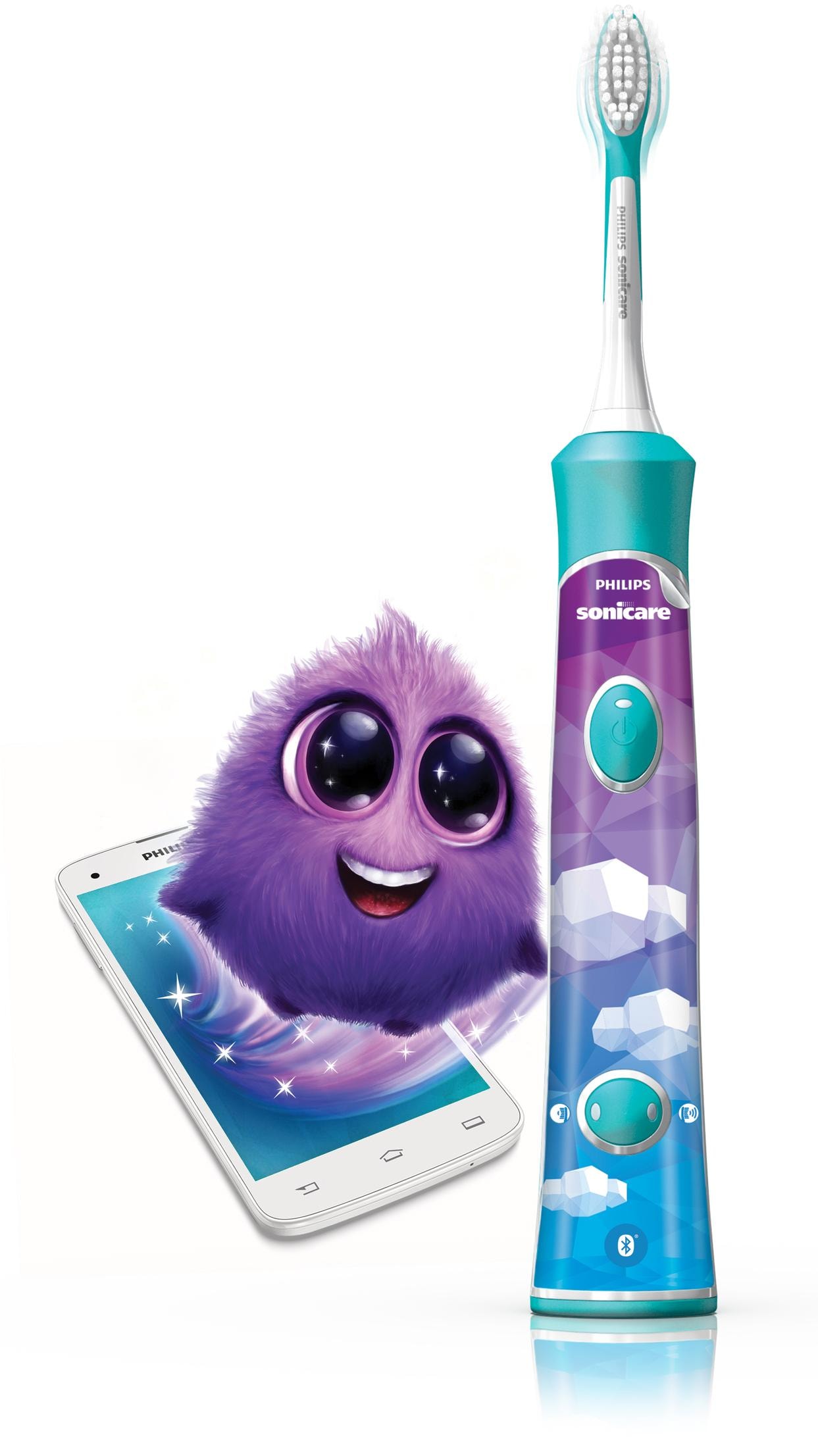 Philips Sonicare Elektrische Kinderzahnbürste »HX6322/04«, 2 St.  Aufsteckbürsten, inkl. 8 Aufkleber auf Raten bestellen