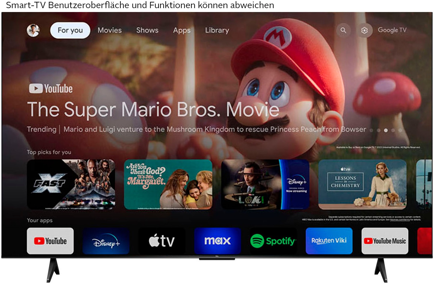 TCL LED-Fernseher »75V6BX1«, 4K Ultra HD, Google TV-Smart-TV