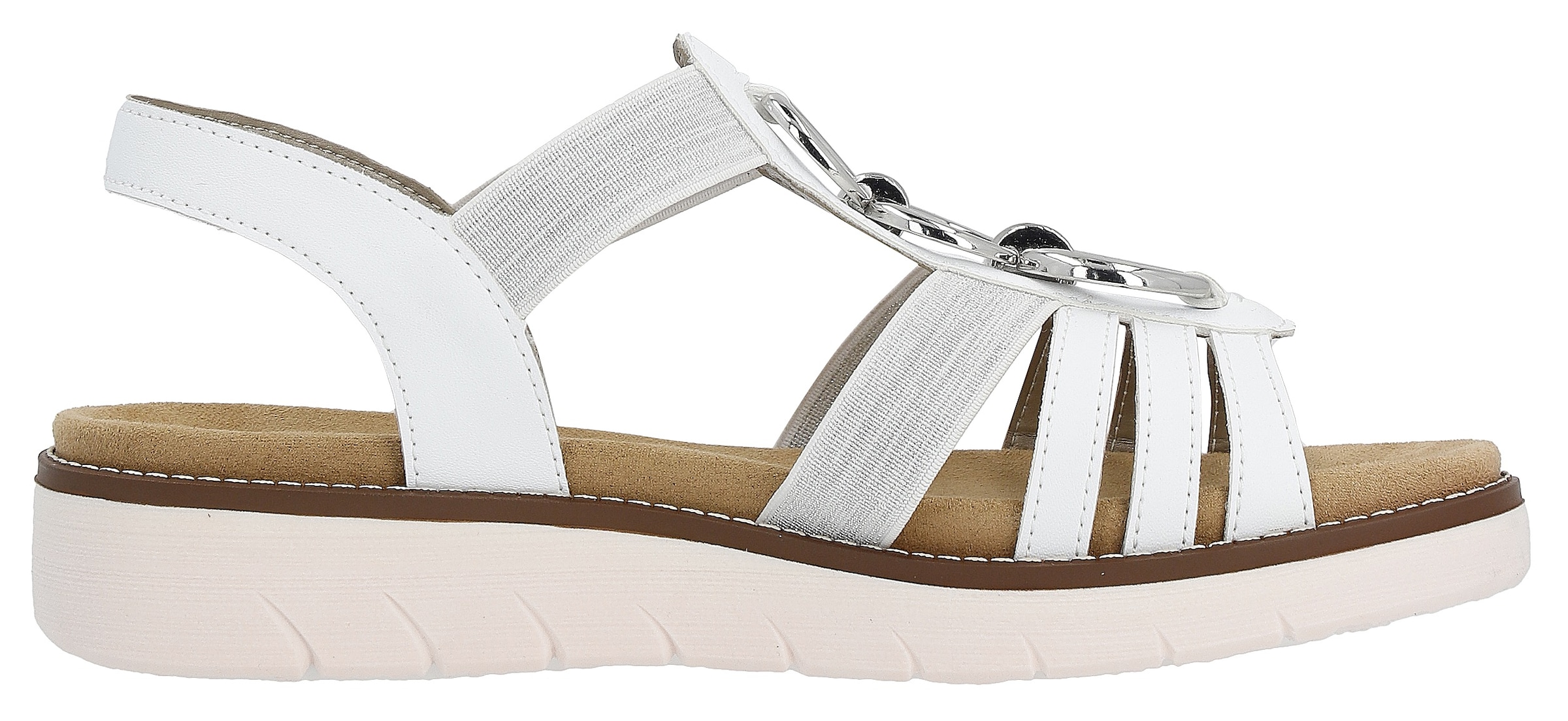 Remonte Sandale  , Sommerschuh, Sandalette, Keilabsatz, mit praktischen Gummizügen