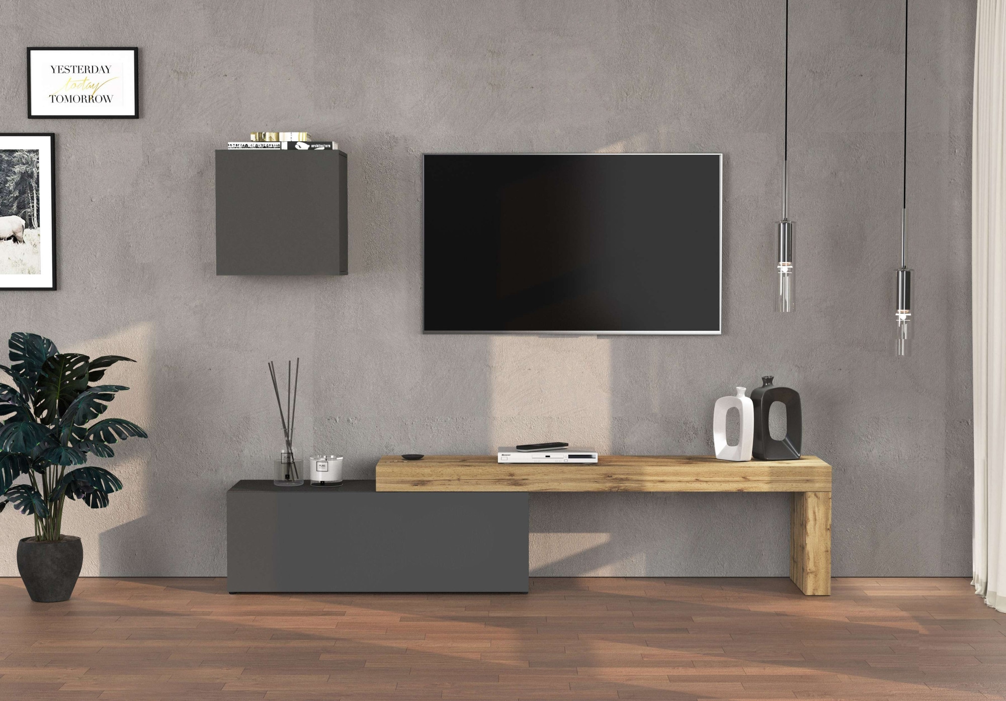 INOSIGN TV-Wand »Chronos TV-Set, Wohnwand – Elemente frei platzierbar, Made in Italy« Set, 2-er set, 2 Stk. tlg.
