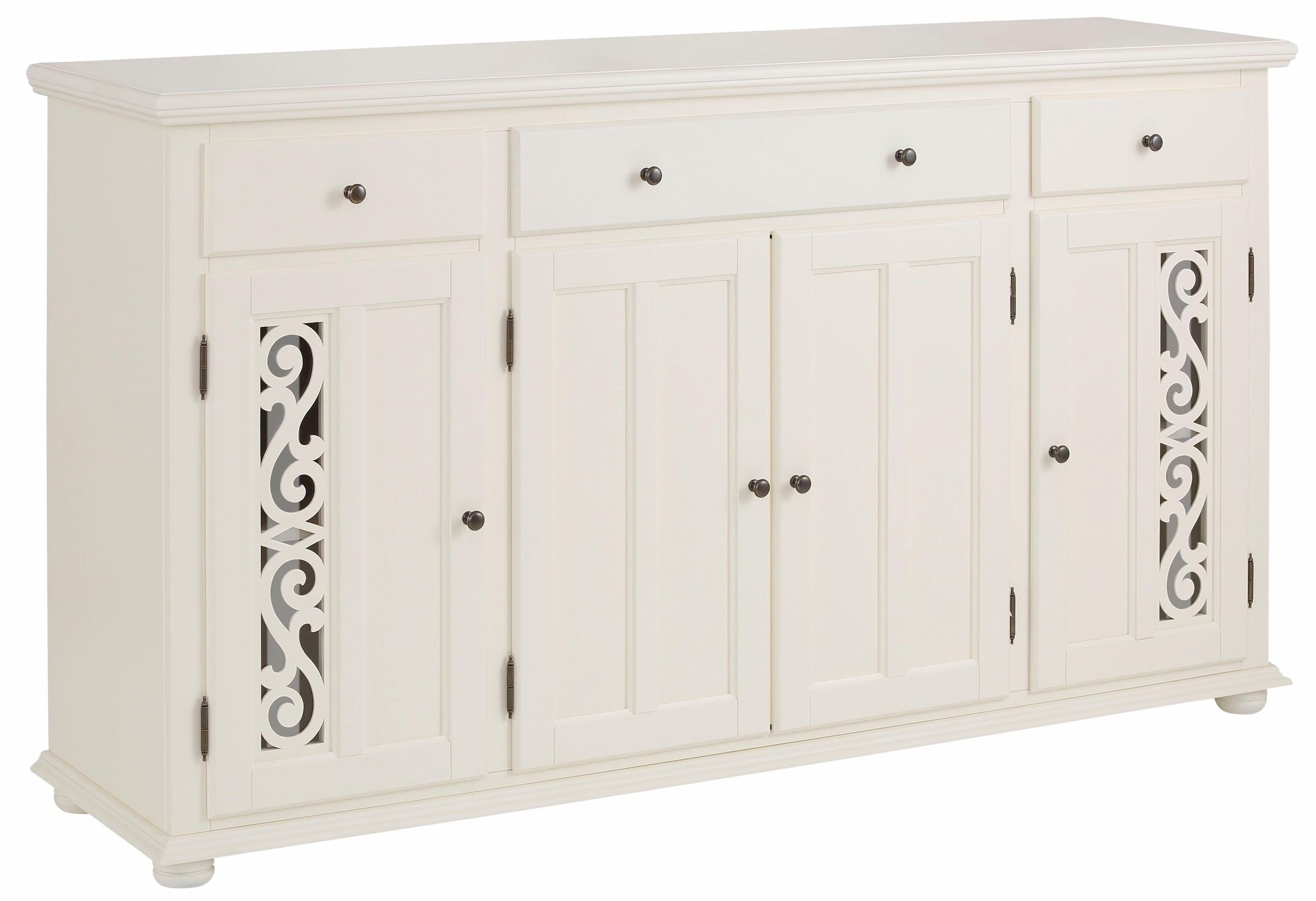 Home affaire Sideboard »Arabeske«, Kommode mit dekorativen Fräsungen, Breite 171 cm
