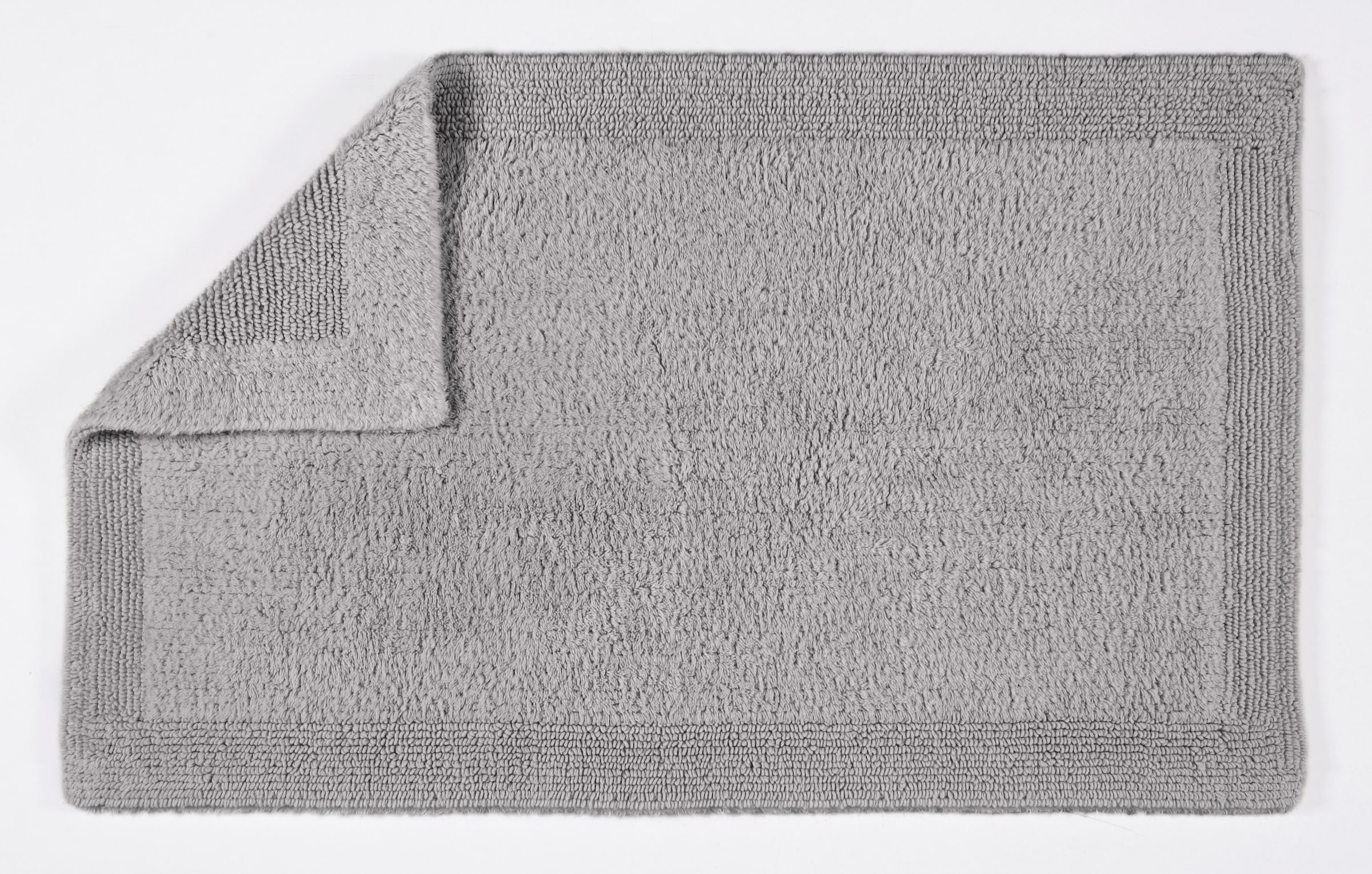 my home Badematte »Kapra, Badvorleger, Badezimmer Teppich«, beidseitig nutzbar-fußbodenheizungsgeeignet-strapazierfähig, mit Bordüre, Badteppich, Badematte, Baumwolle