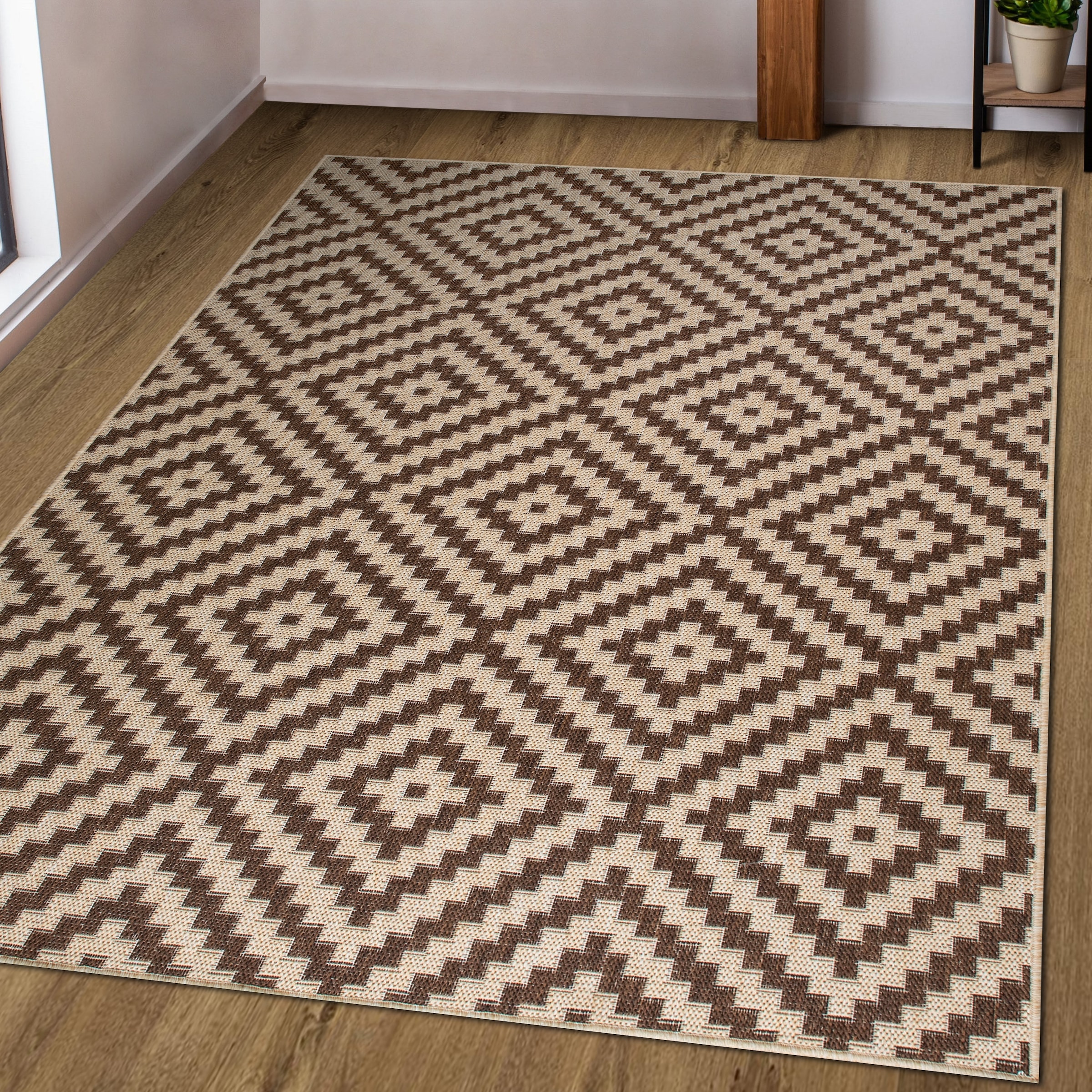 my home Teppich »Cordoba auch als Läufer erhältlich«, rechteckig, 3 mm Höhe, In- und Outdoor geeignet, Sisal-Optik, Wetterfest & UV-beständig, Boho