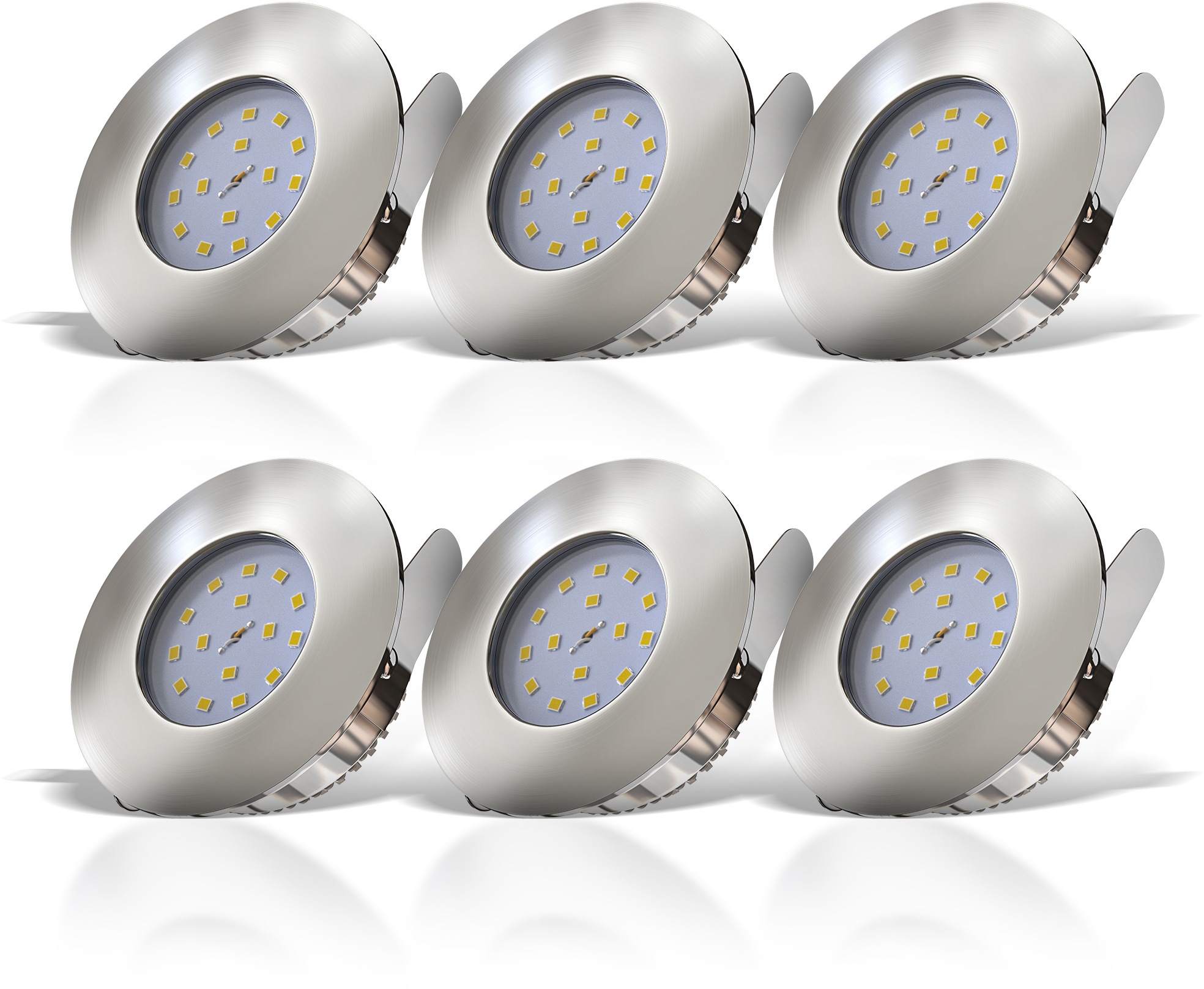 B.K.Licht LED Bad-Einbauleuchte »Elias«, 6er Set, Schutzart IP44, spritzwas günstig online kaufen