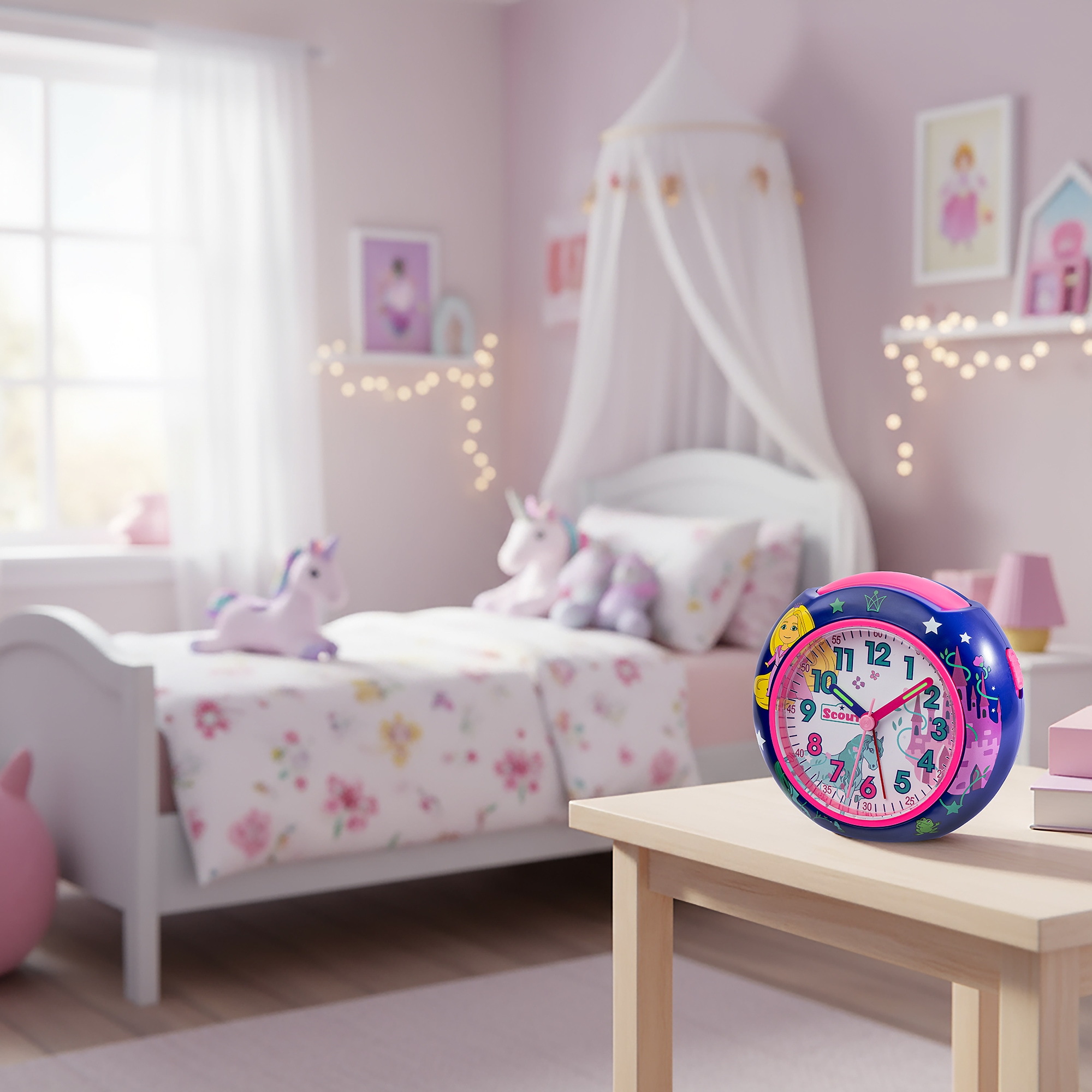 Scout Kinderwecker »Pics« Quarzwecker, Geschenkidee, Kinderzimmer,Schulanfang, Pferd,Lernwecker