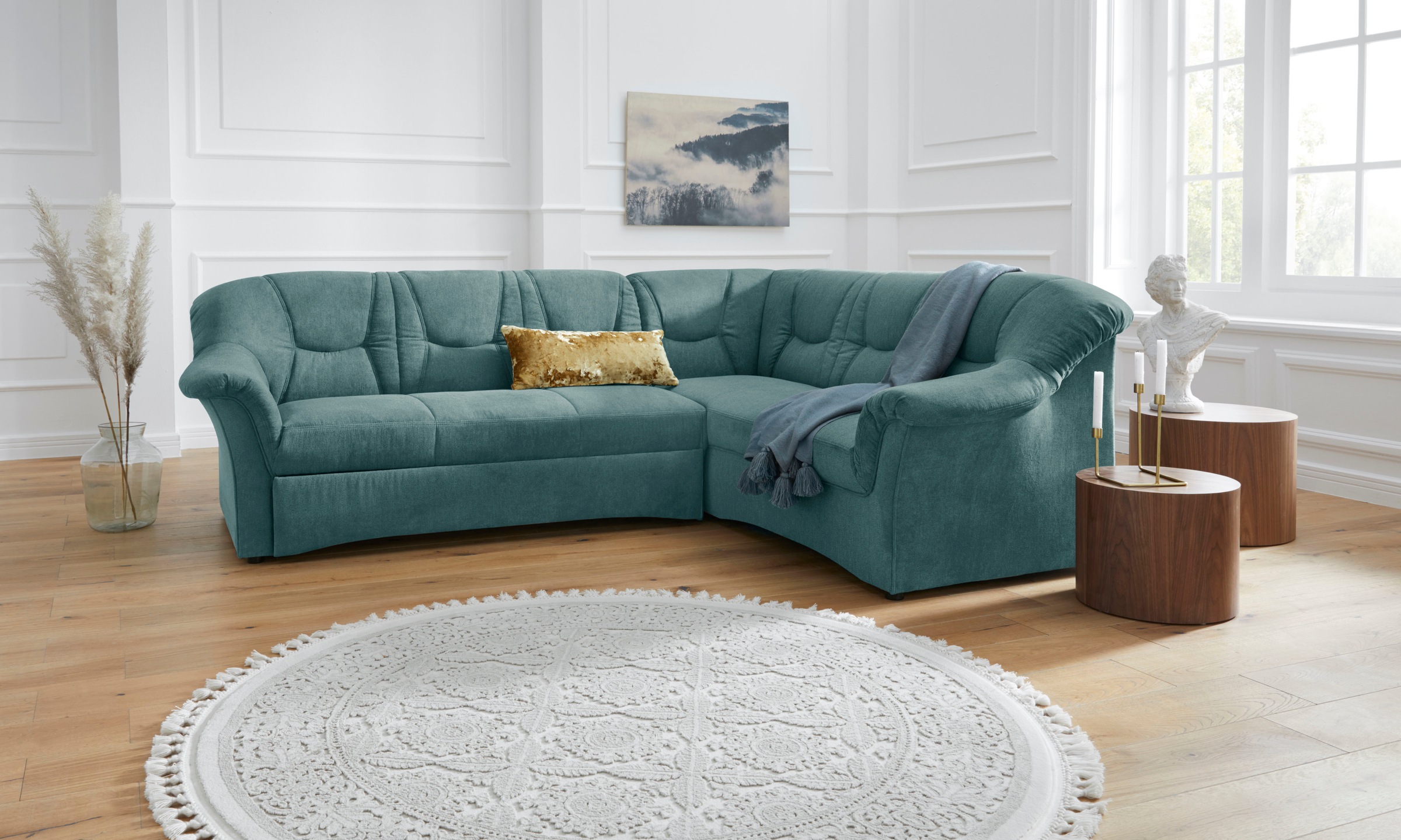 DOMO collection Ecksofa »Sarafina zeitlos&bequem, optional mit Federkern, B günstig online kaufen