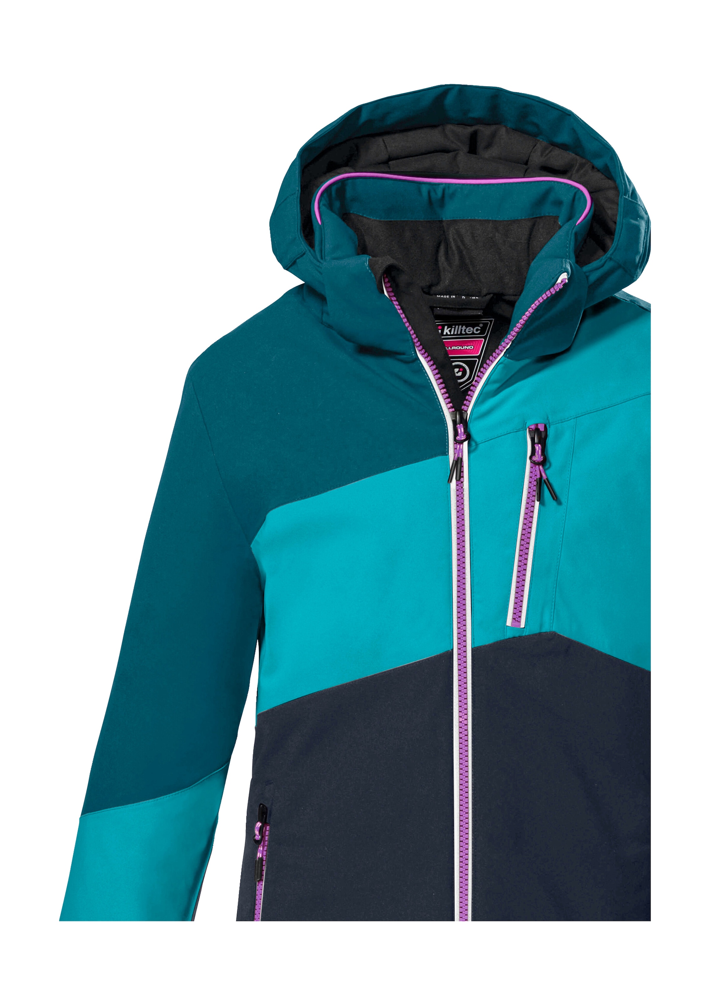 Killtec Skijacke »KSW 166 GRLS SKI JCKT« Atmungsaktive, wasser- und winddichte Skijacke mit abnehmbarer Kapuze