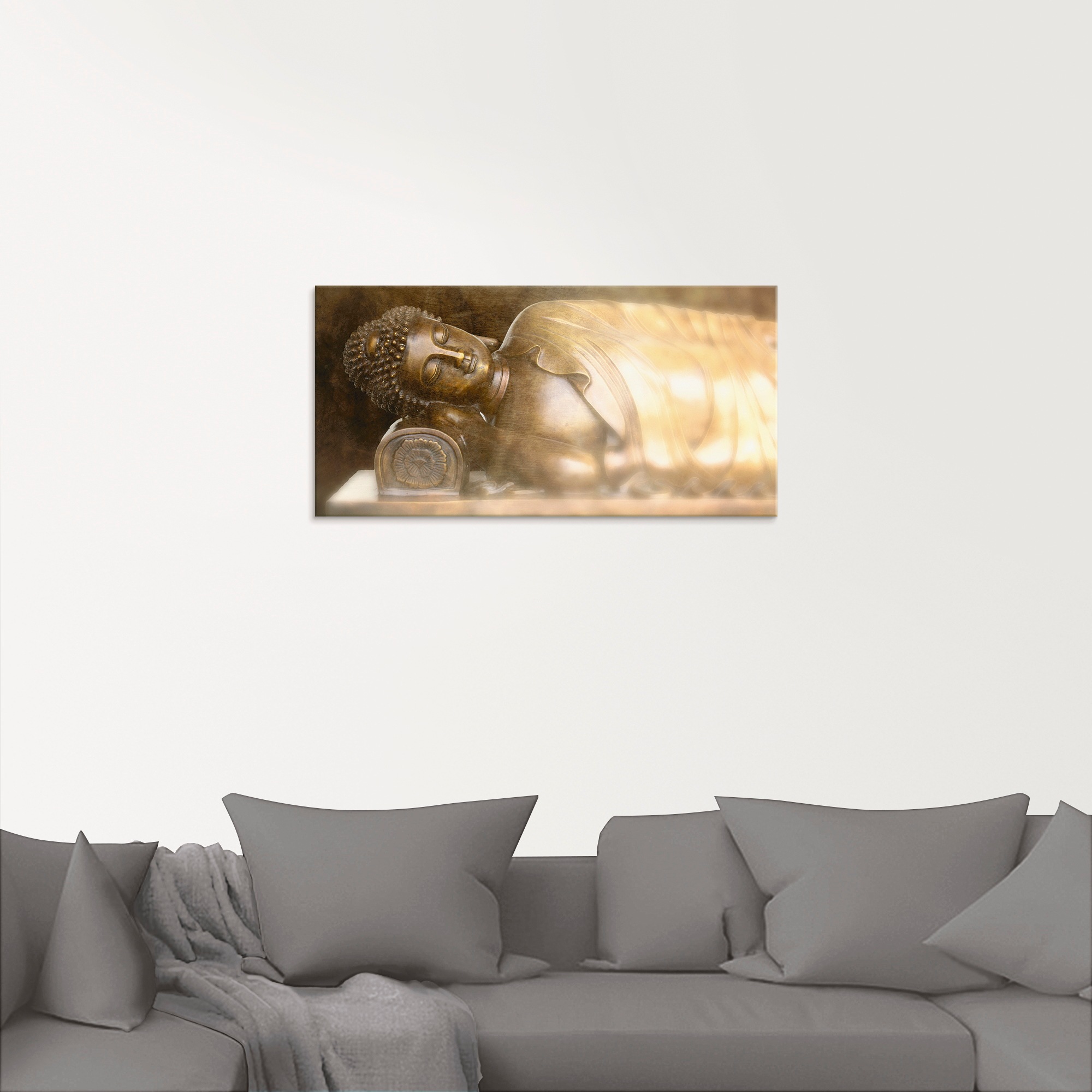 Artland Glasbild "liegender Buddha", Religion, (1 St.), in verschiedenen Gr günstig online kaufen