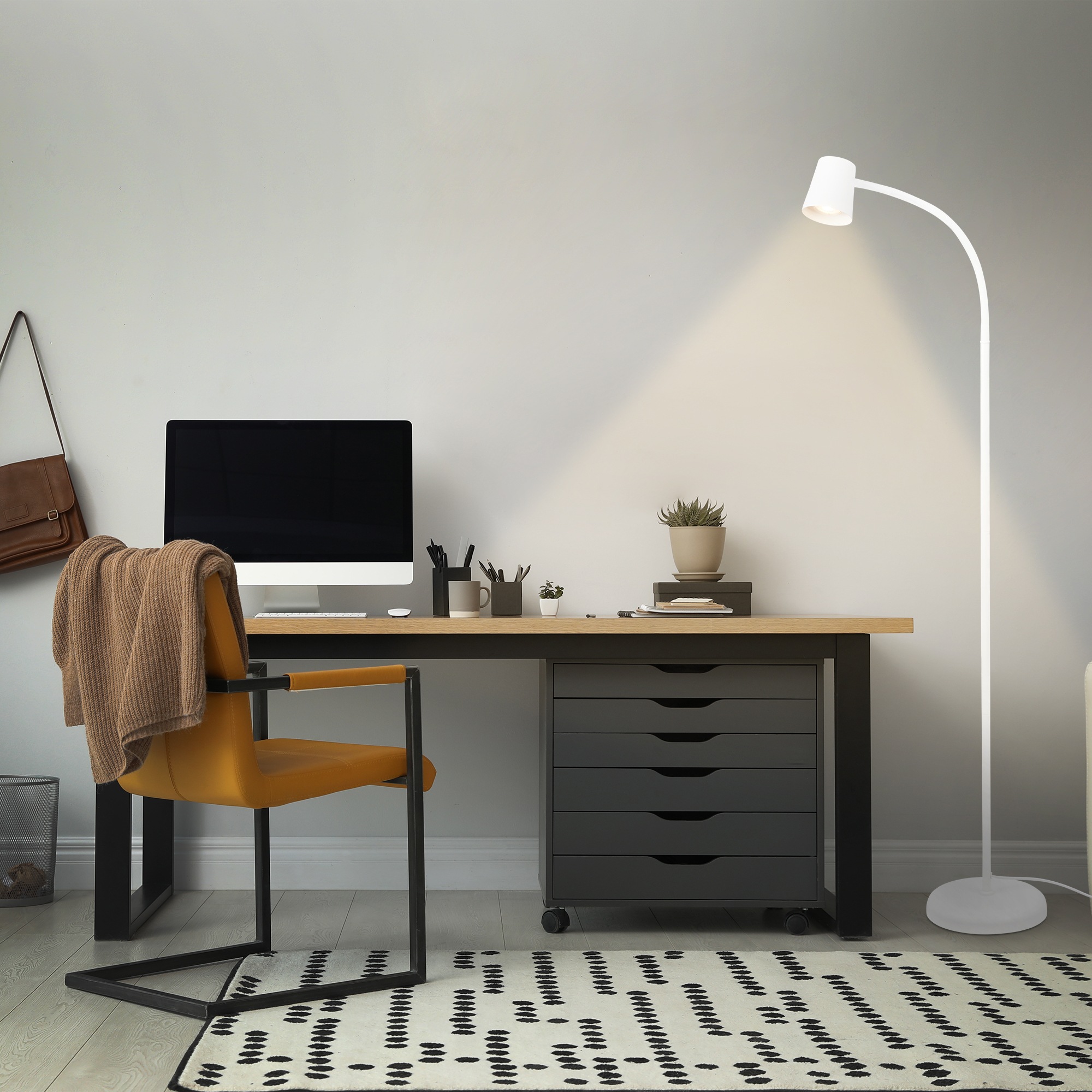 Briloner Leuchten LED Stehlampe »Stehleuchte, weiß, 1xGU10/max. 9W exkl.«, Leuchtmittel GU10 | ohne Leuchtmittel