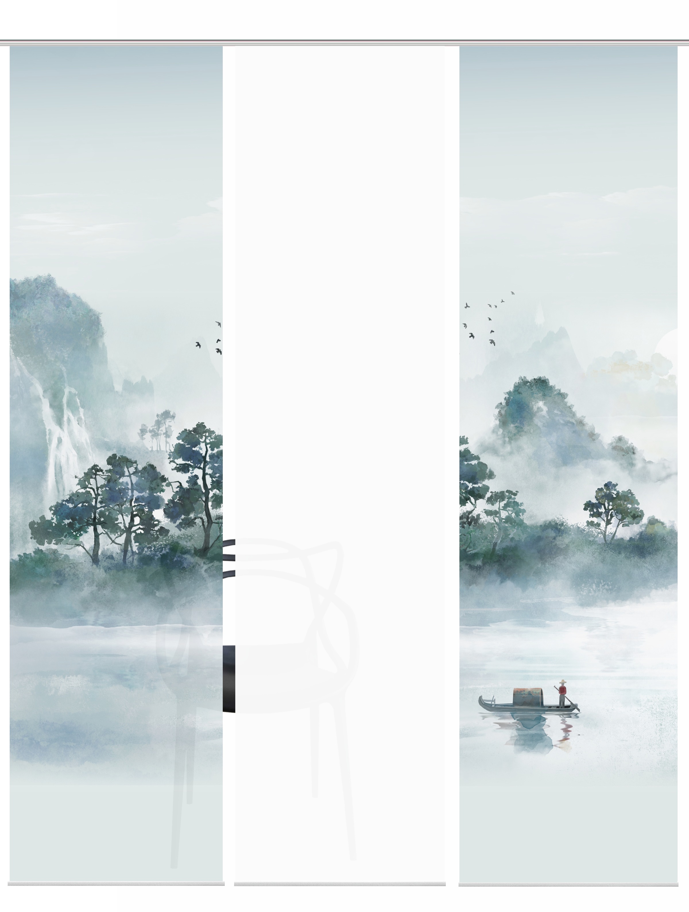 HOME WOHNIDEEN Schiebegardine »VITNAM« Paneelwagen 3 Stk. tlg. Schiebewand günstig online kaufen