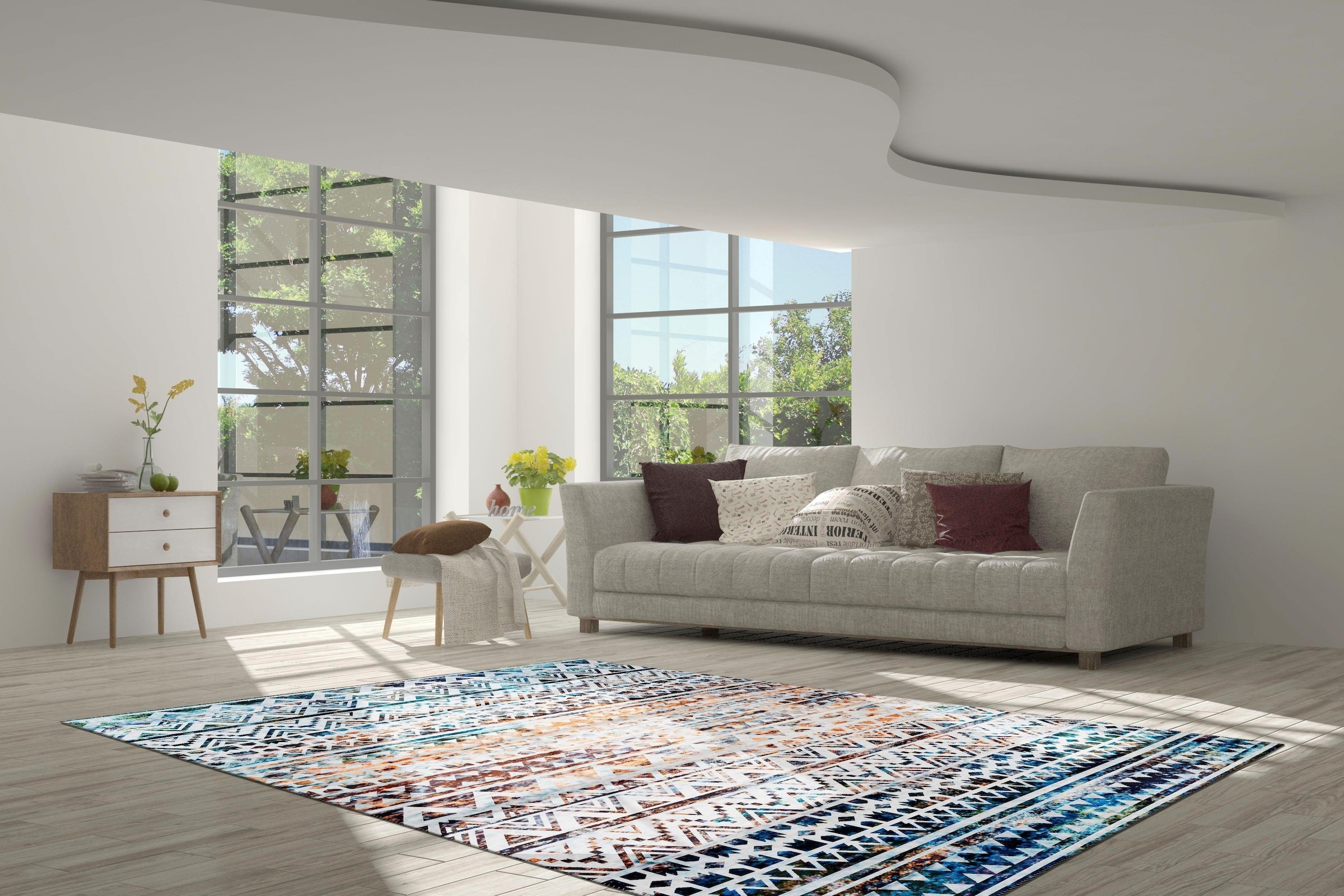 calo-deluxe Teppich »Castor 689«, rechteckig, 6 mm Höhe, Kurzflor, Wohnzimmer