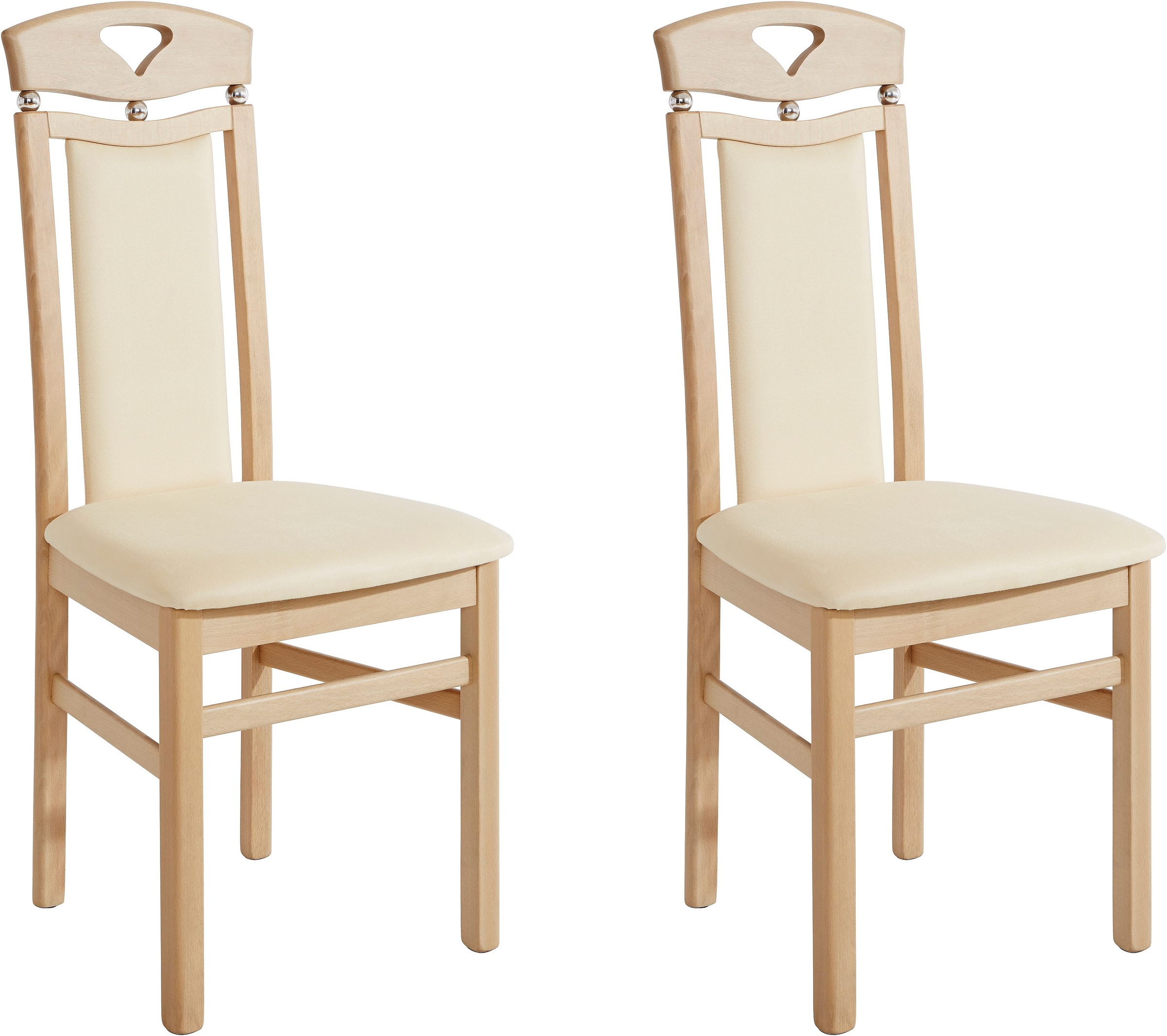 Home affaire Esszimmerstuhl »Berta Küchenstuhl«, (Set), 2 St., Microfaser, günstig online kaufen