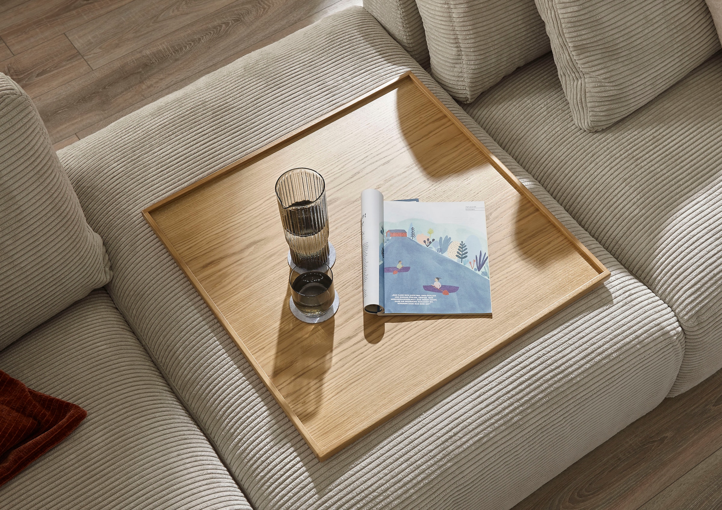 Musterring Wohnlandschaft »Lucia U-Form«, Cord-Bezug, inklusive Kopfstütze, Gesamtbreite 524 cm