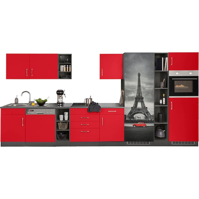 HELD MÖBEL Küchenzeile »Paris«, ohne E-Geräte, Breite 400 cm auf Rechnung  kaufen
