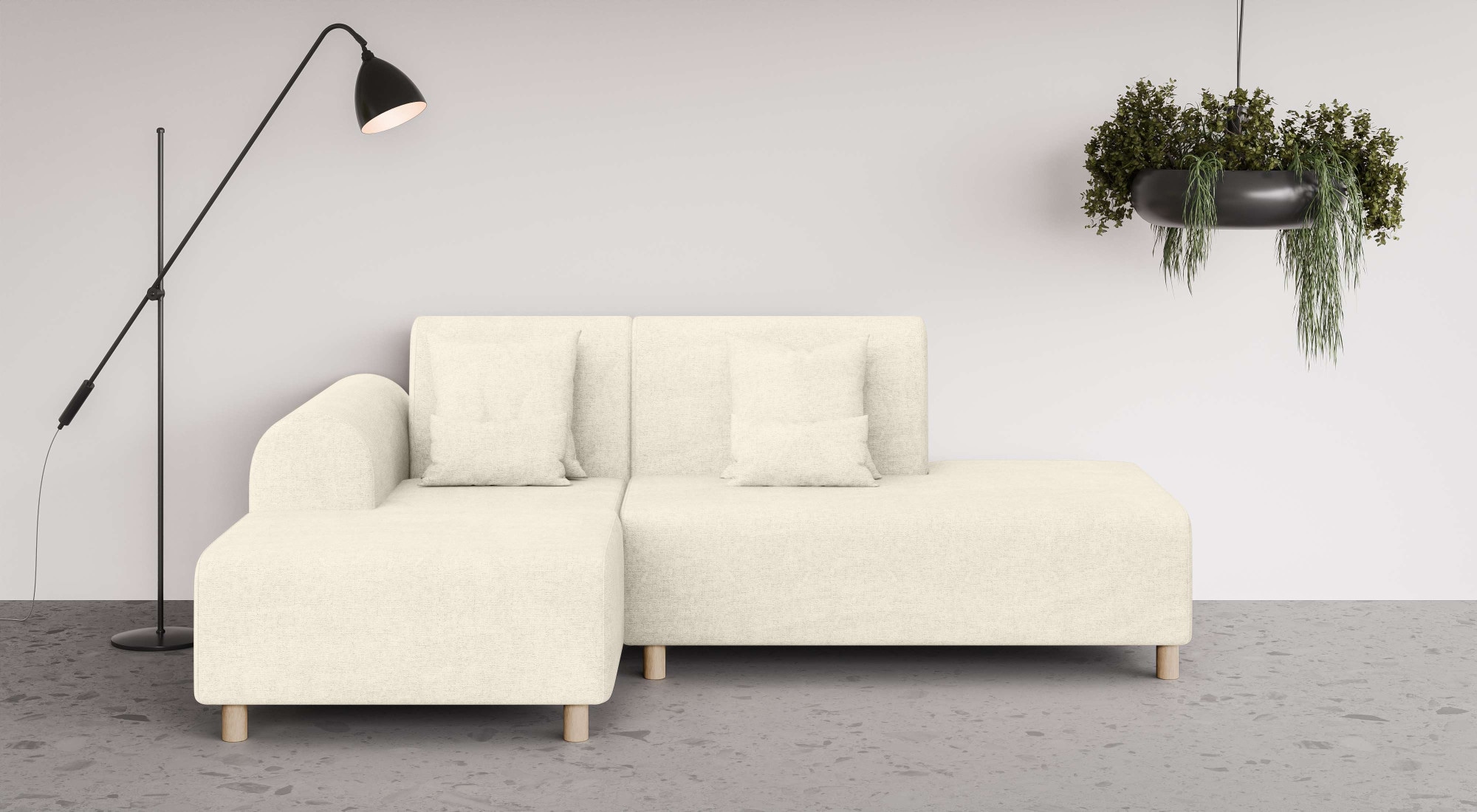 OTTO home Ecksofa »Suyala« L-Form mit Hocker günstig online kaufen