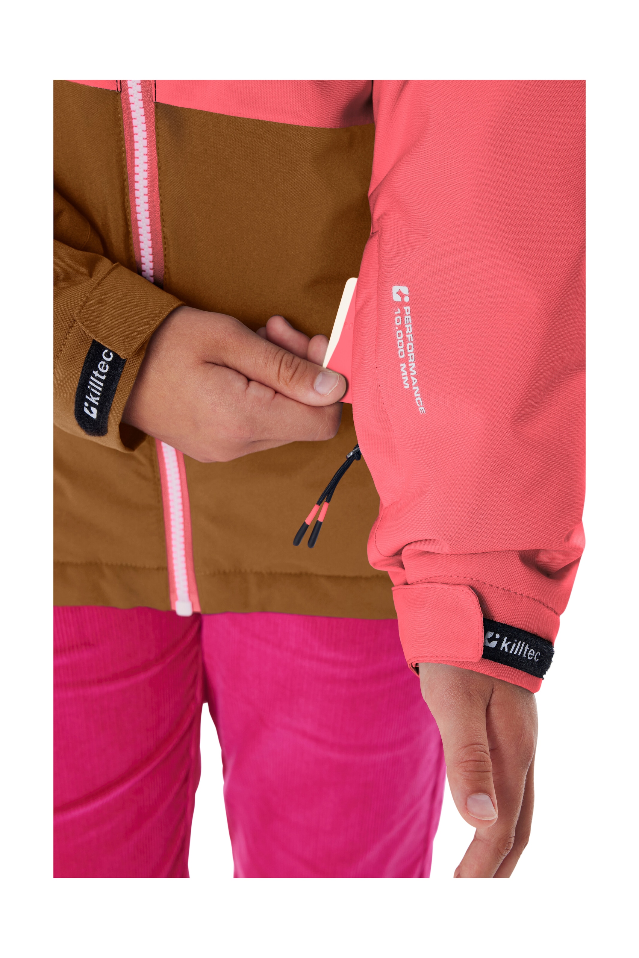 Killtec Skijacke »KSW 331 GRLS SKI JCKT« Atmungsaktive, wasserdichte Jacke mit Fleece-Innenseite, Skipasstasche