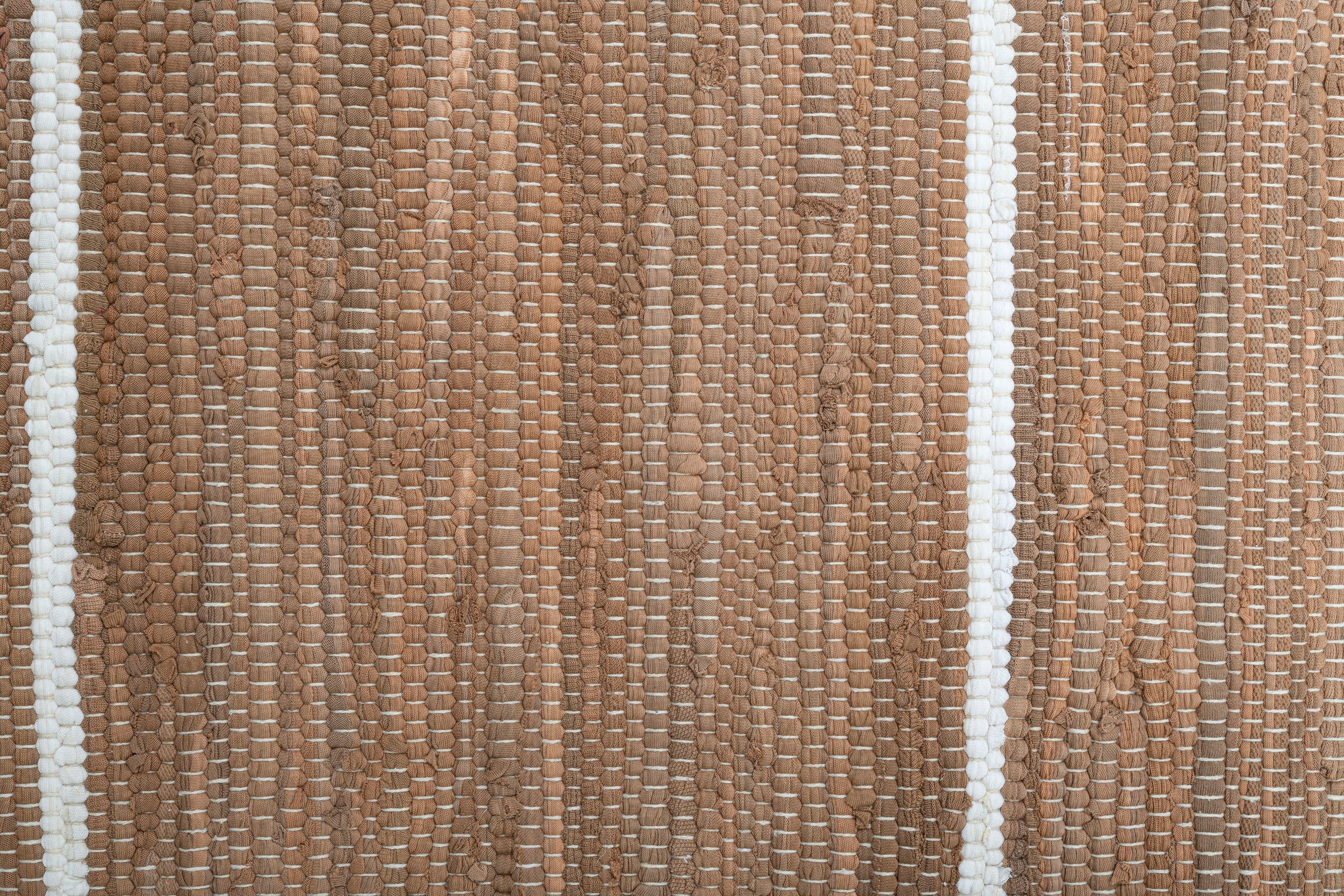 THEKO Teppich »Stripe Cotton, handgewebt«, rechteckig, 5 mm Höhe, Flachgewebe, gestreift, reine Baumwolle, mit Fransen, auch als Läufer