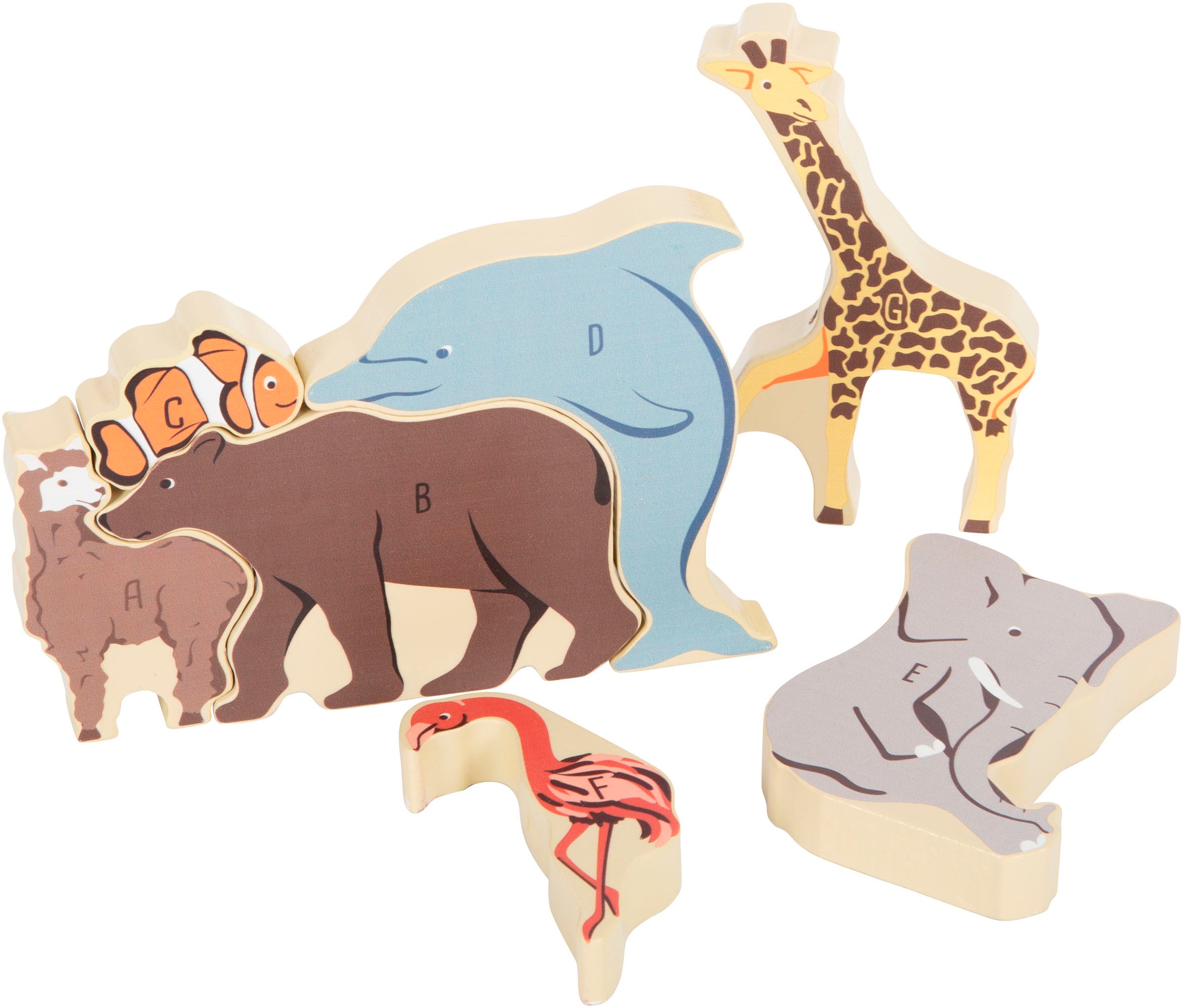 Small Foot Konturenpuzzle »Buchstabenpuzzle Tiere«