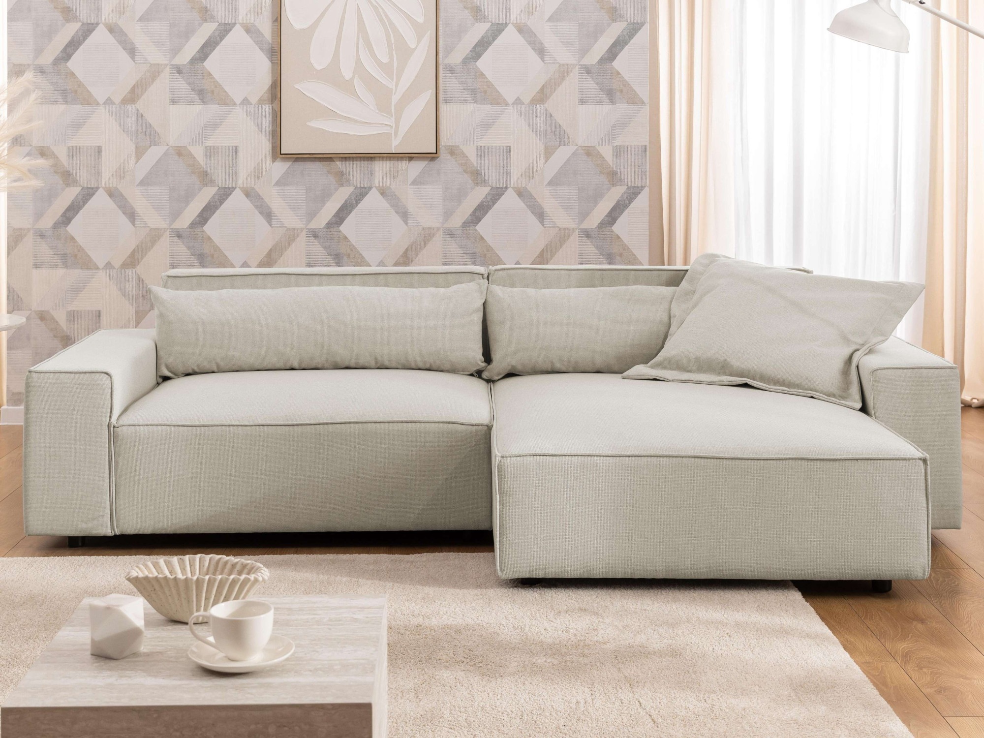 OTTO home Ecksofa »KINLEE Design-Sofa mit Recamiere rechts/links, Maße B/T/ günstig online kaufen