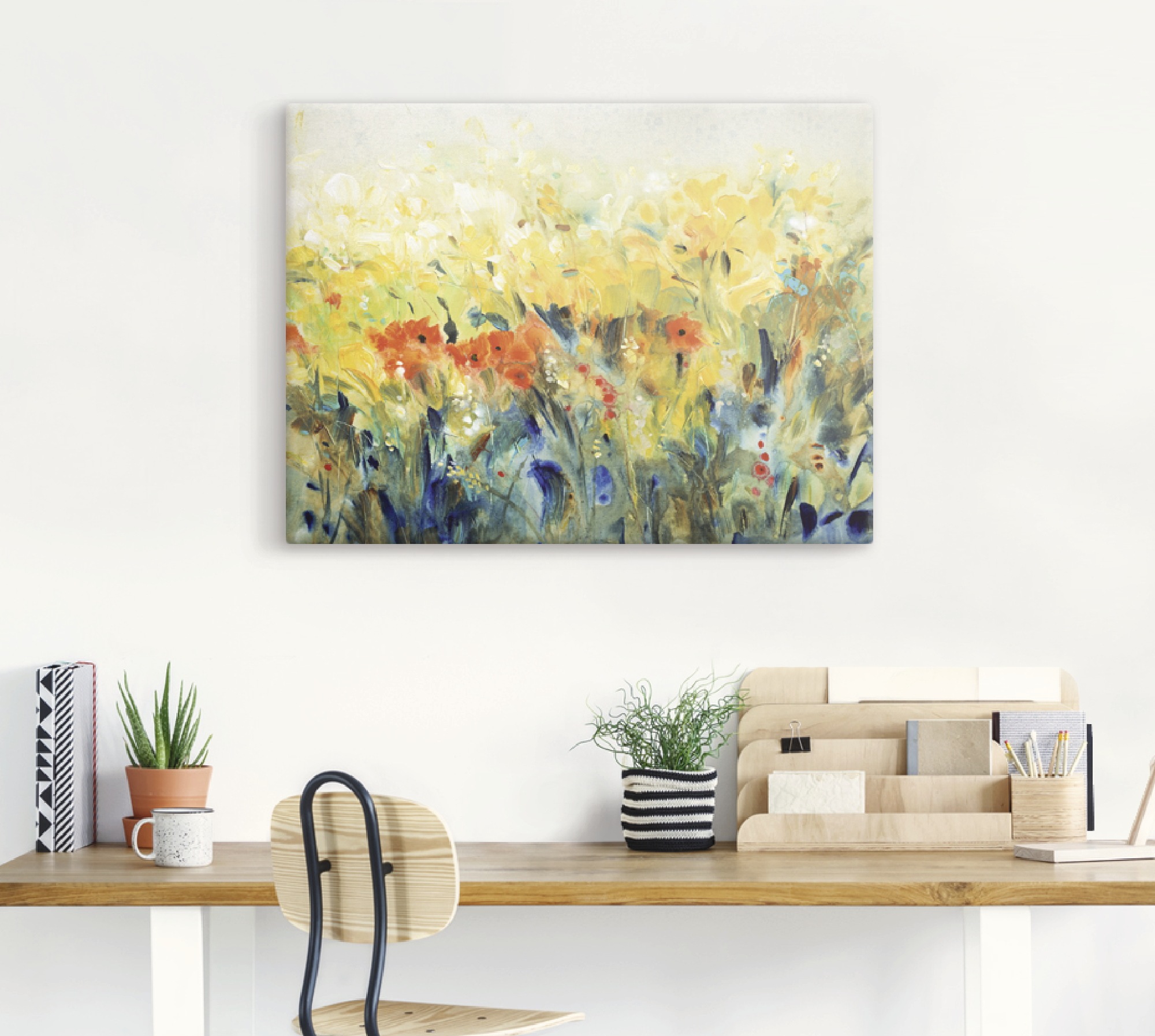 Artland Leinwandbild »Schwingende Blumen II« Blumenwiese 1 Stk. tlg. auf Ke günstig online kaufen