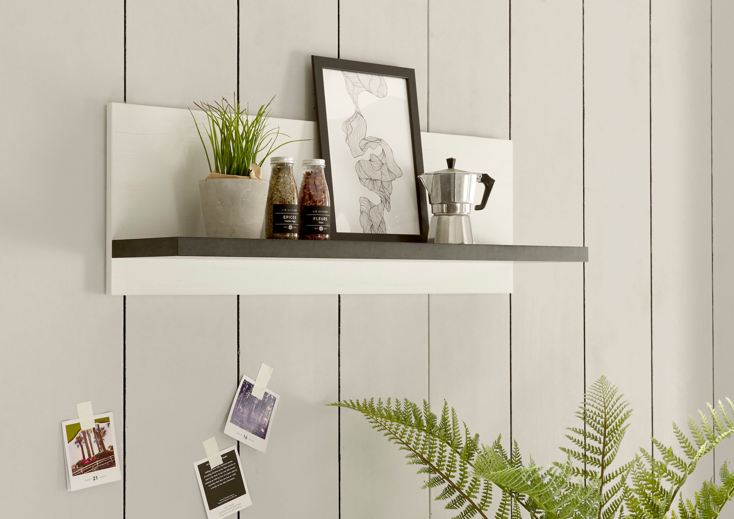 Home affaire Wandregal »Sherwood«, Breite 90 cm, in modernem Holz Dekor, 28 mm starke Ablageböden