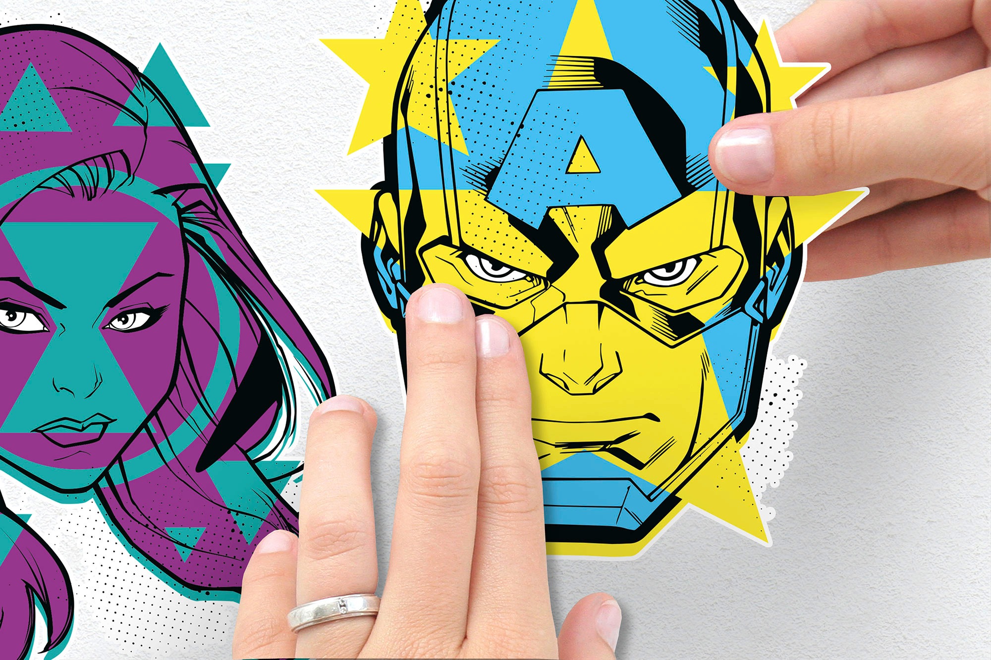 Komar Wandtattoo »Avengers Mightiest Heroes - Größe 100 x 70 cm«, (7 St.), selbstklebend, Wandsticker, Kinderzimmer