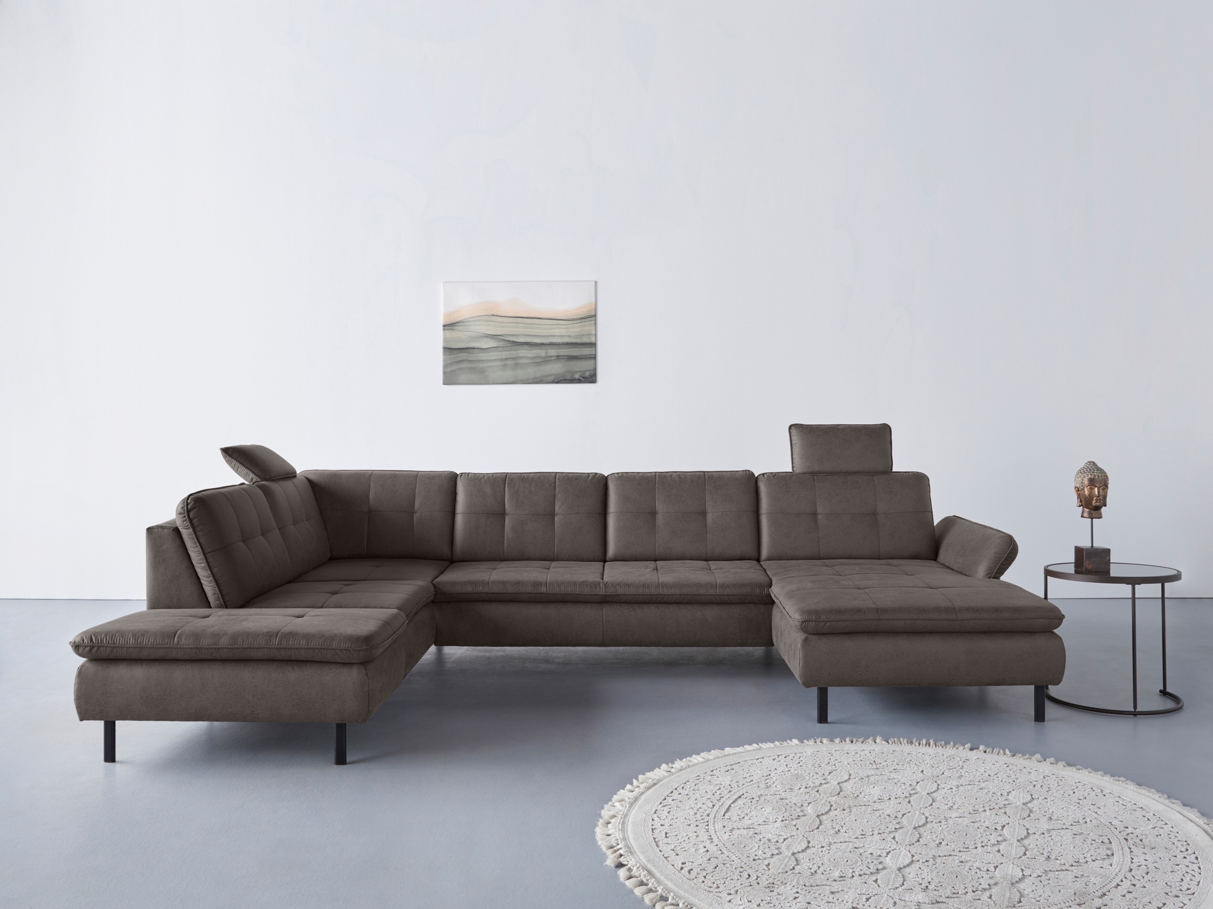 Home affaire Wohnlandschaft »Birkholm U-Form« Armlehnverstellung, auch in E günstig online kaufen