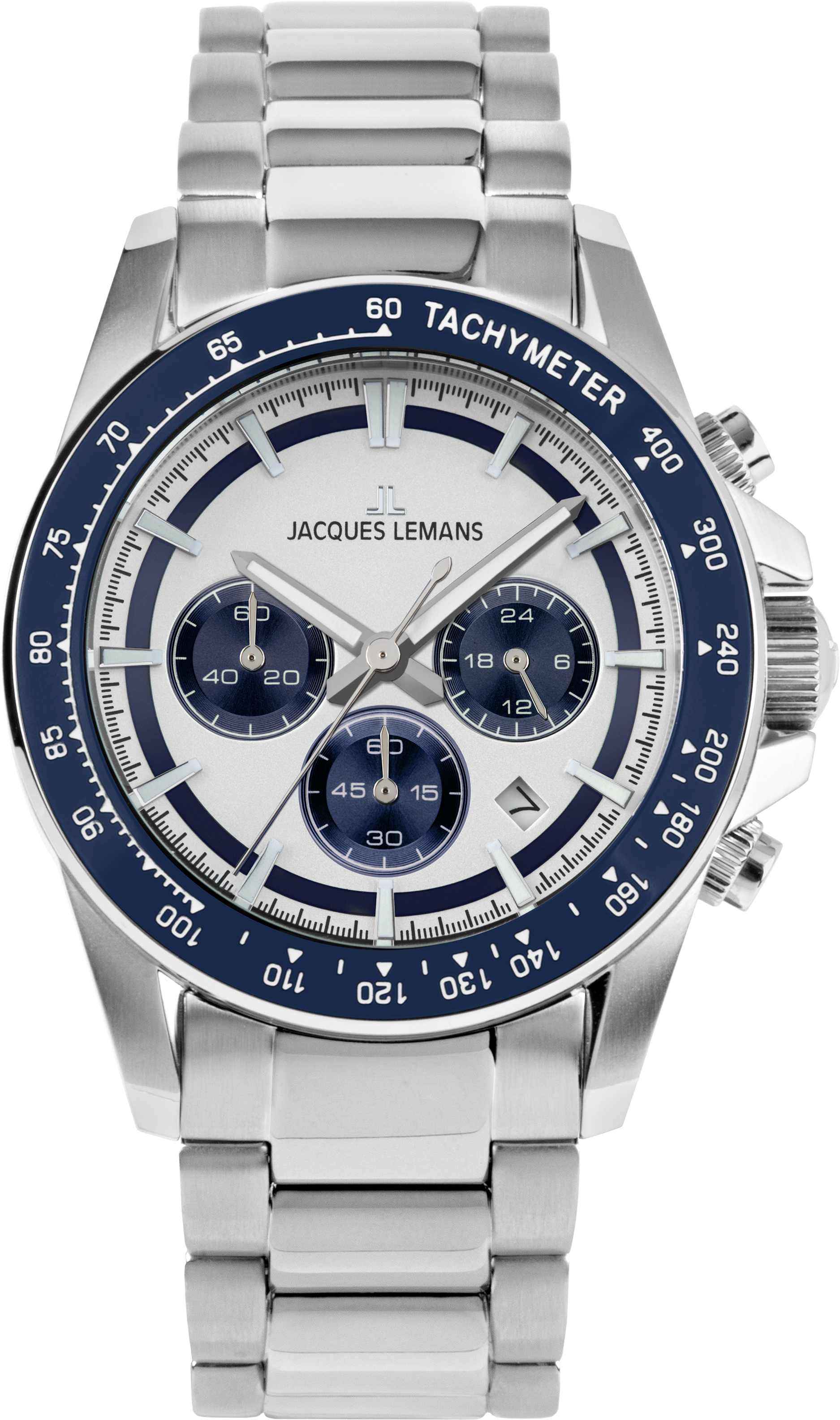 Jacques Lemans Chronograph »Liverpool« Quarzuhr, Armbanduhr, Herrenuhr, Edelstahlarmband, analog, Tag