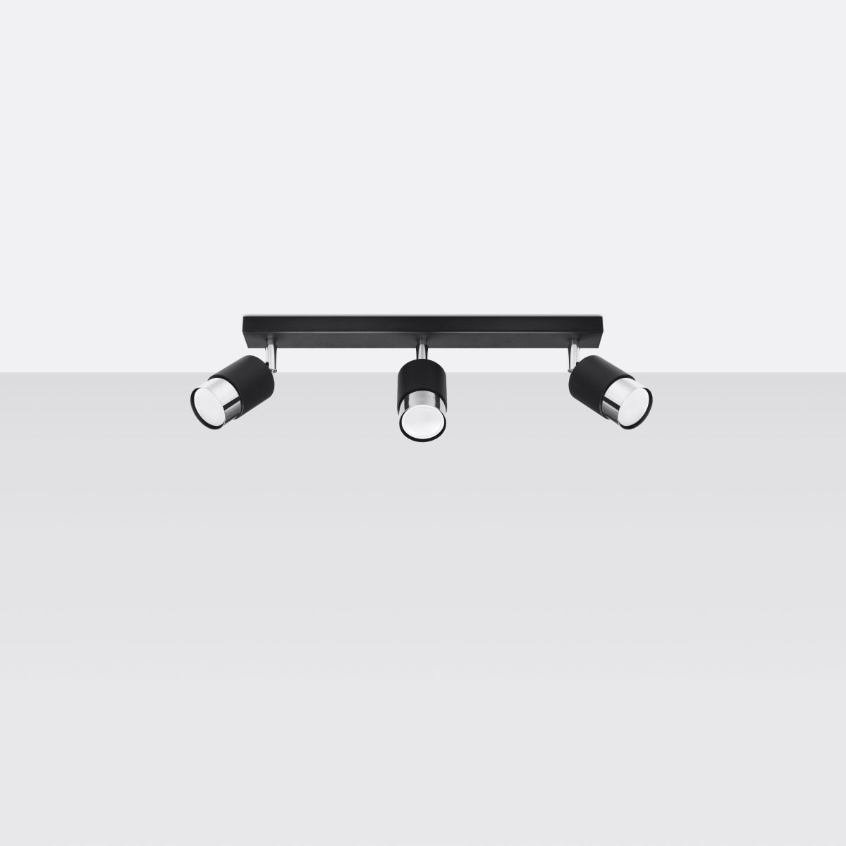 SOLLUX lighting Deckenleuchte »NERO«, 3 flammig, Leuchtmittel GU10   ohne L günstig online kaufen