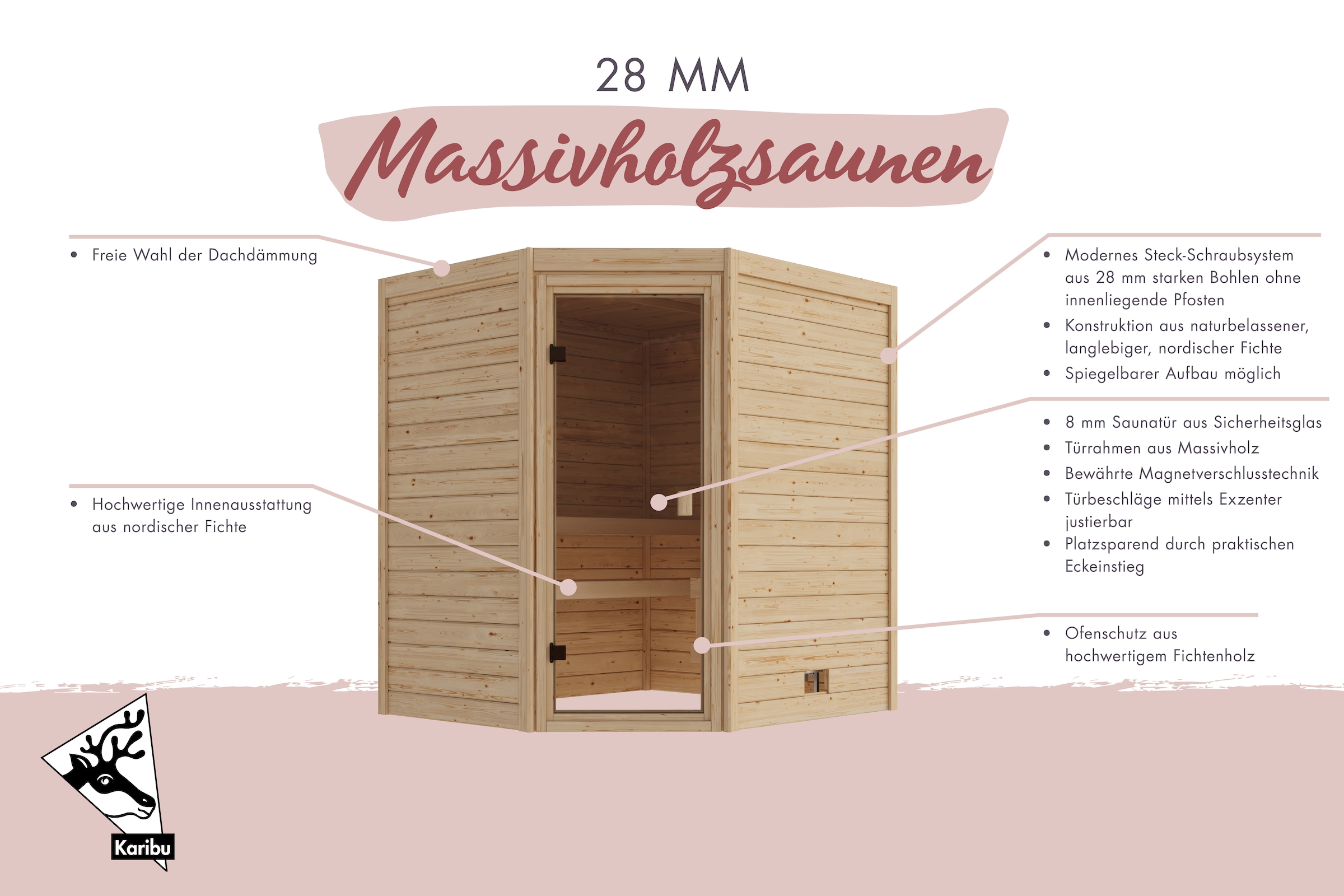 welltime Sauna »Lohja« verschiedene Varianten