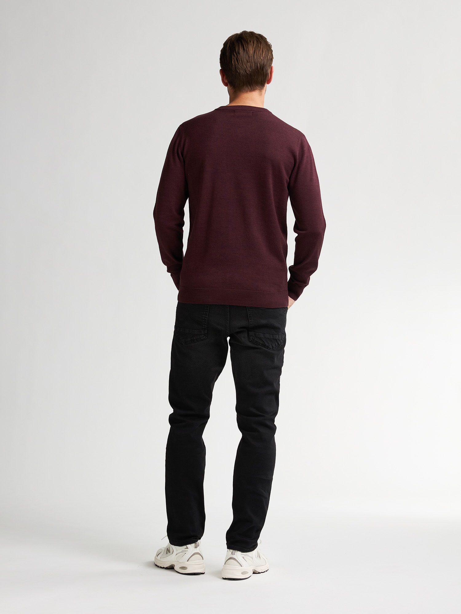 Petrol Industries V-Ausschnitt-Pullover »V-Neck Basi«, Materialmix mit Baumwollanteil