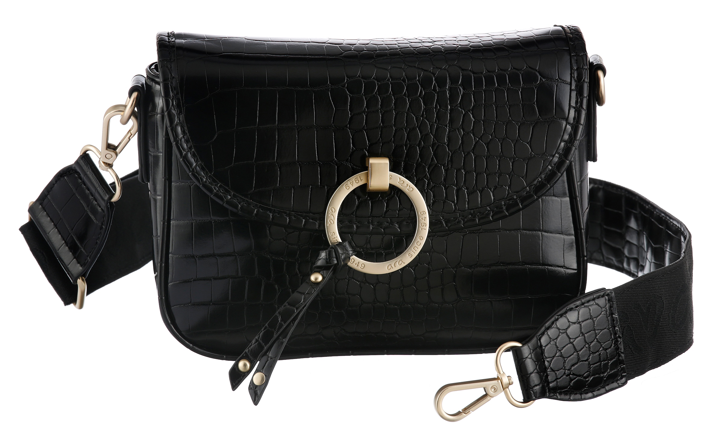 Ara Schultertasche »BELLA«, Schultertasche, Abendtasche mit Kroko-Prägung