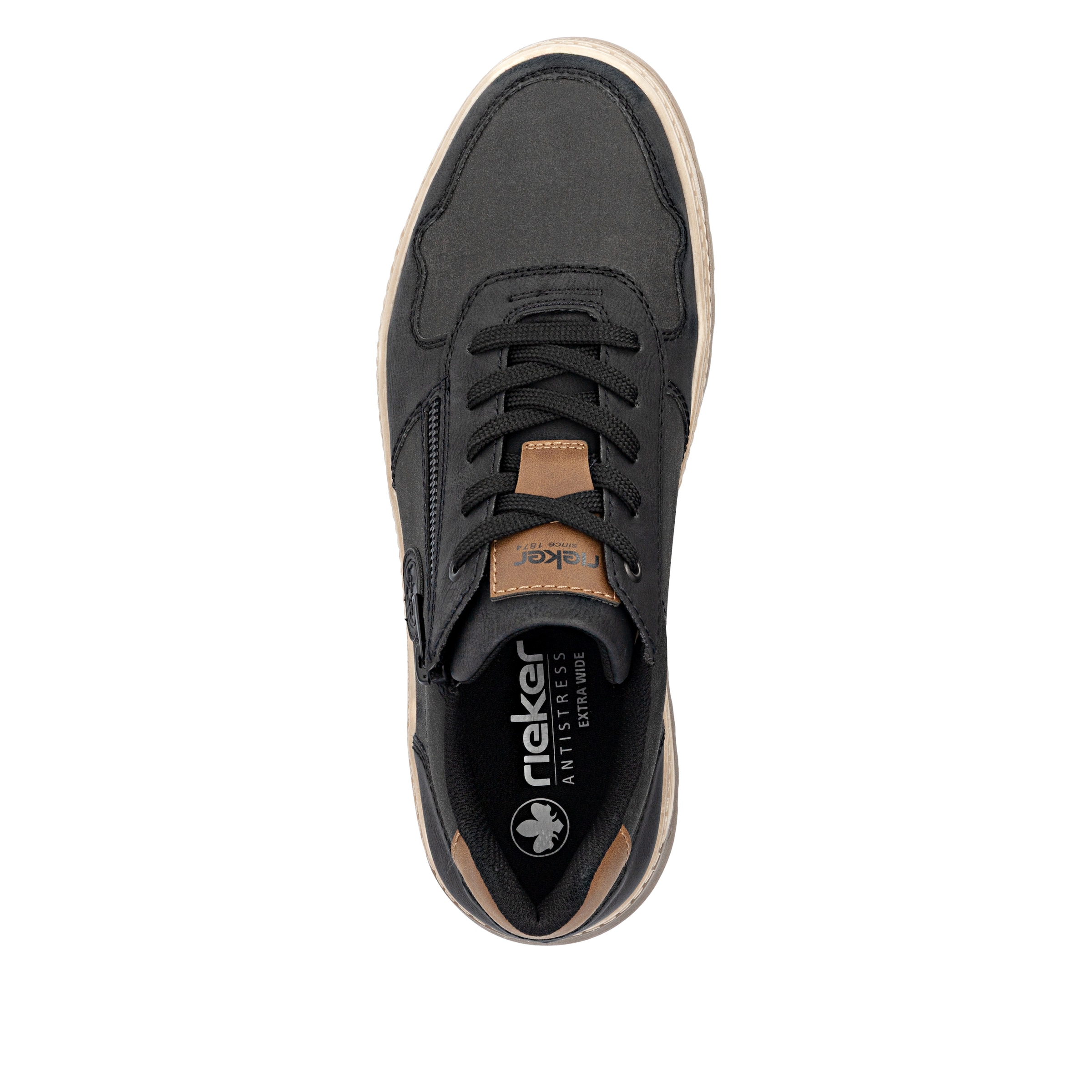 Rieker Sneaker  Freizeitschuh, Halbschuh, Schnürschuh mit Kontrastbesatz