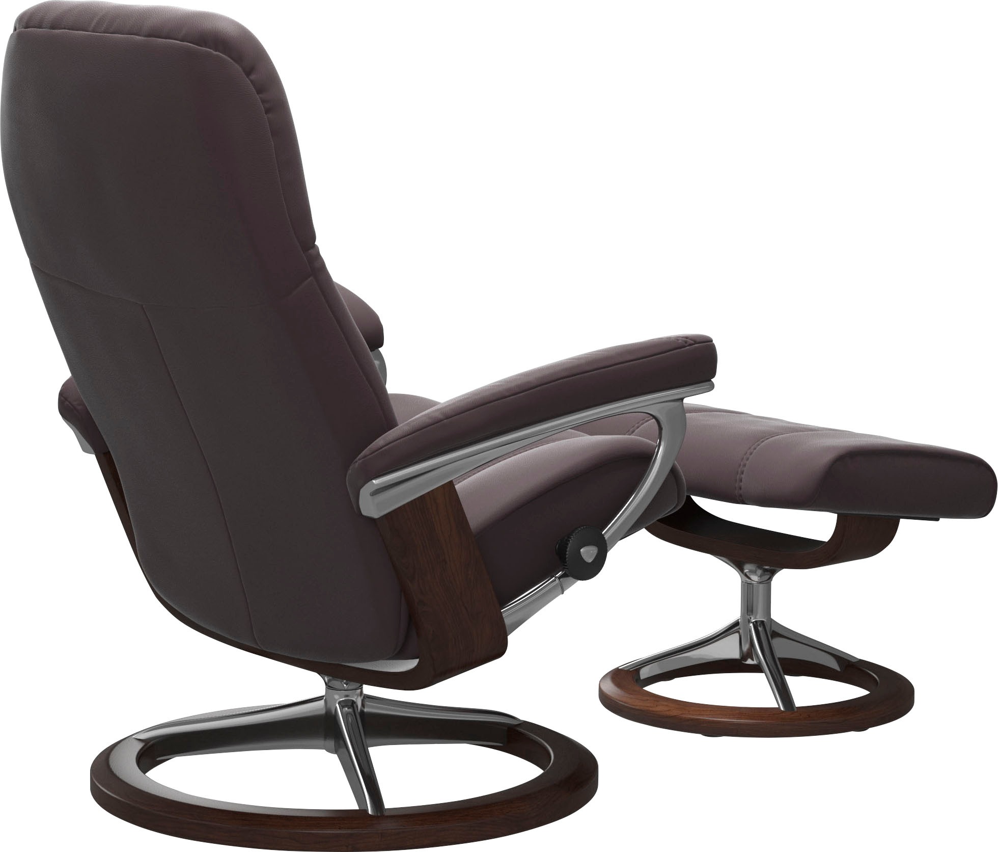 Stressless® Relaxsessel »Consul«, (Set, Relaxsessel mit Hocker), mit Hocker, mit Signature Base, Größe S, Gestell Eiche