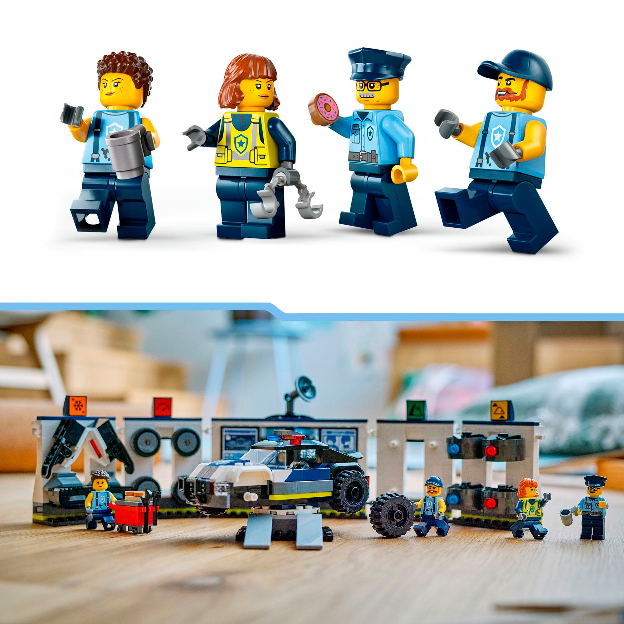 LEGO® Konstruktionsspielsteine »Polizeiwerkstatt (60457), LEGO City«, (489 St.), Made in Europe