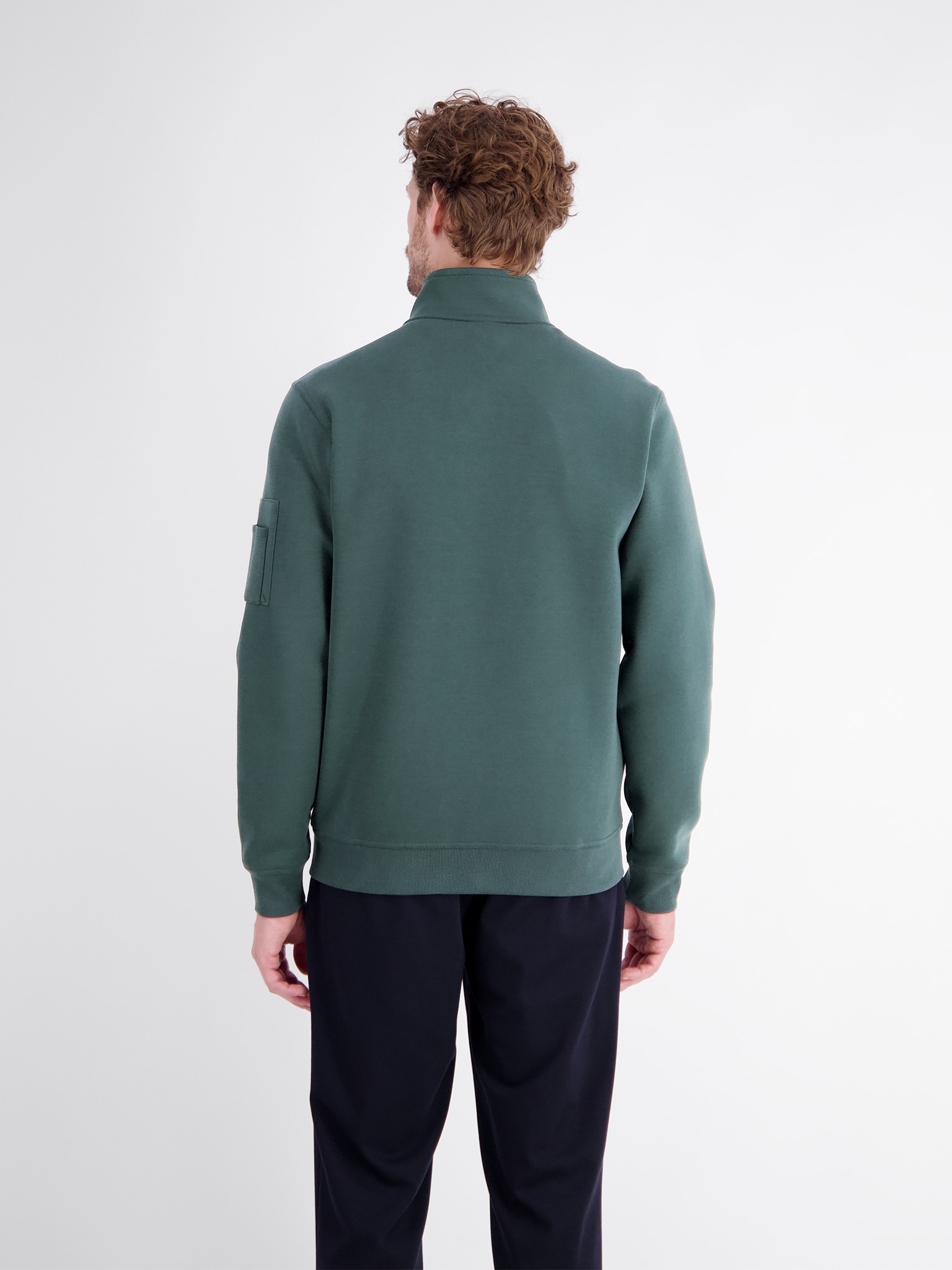 LERROS Sweatjacke mit Stehkragen und Reißverschluss