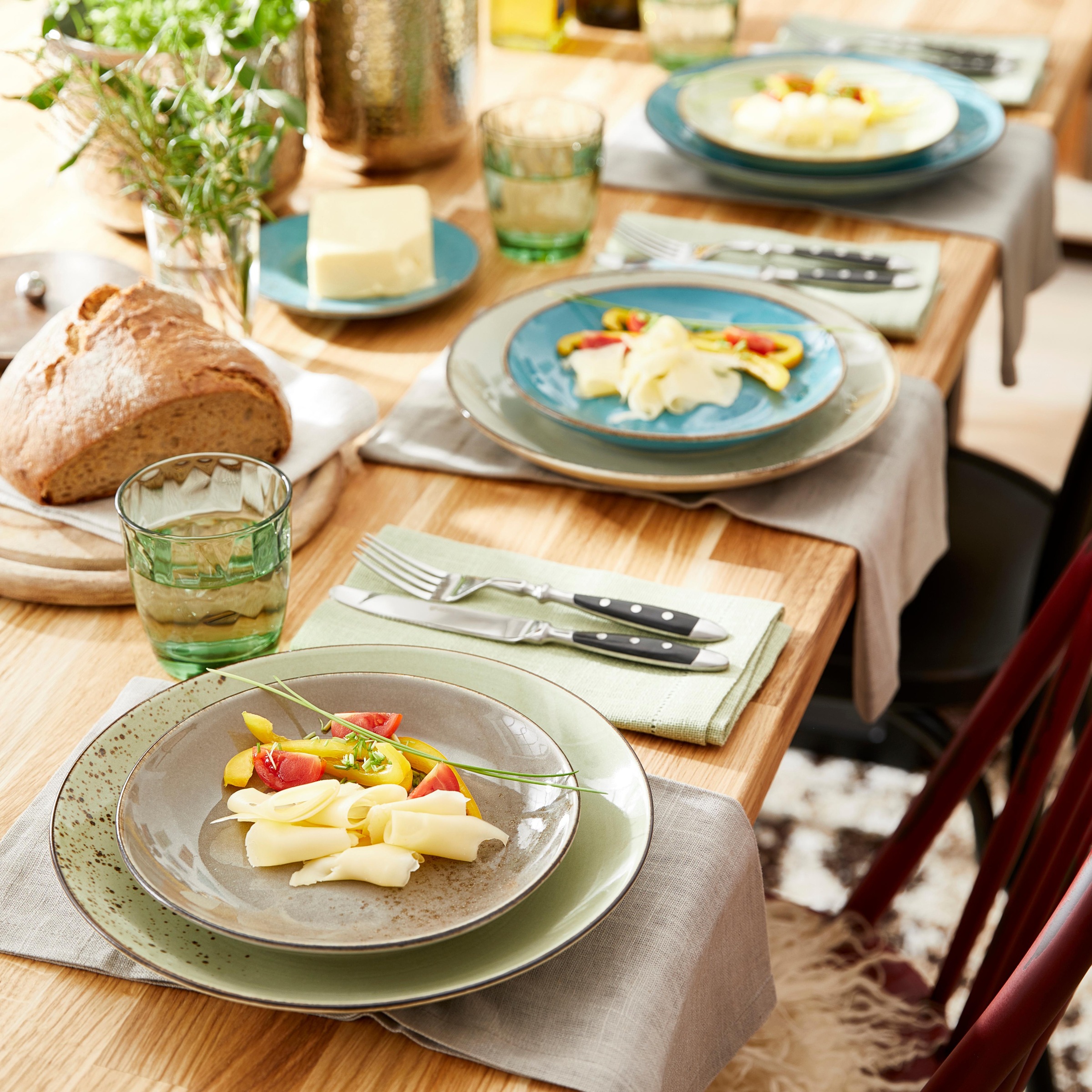 CreaTable Kombiservice »Geschirr-Set NATURE COLLECTION«, (Set, 20 tlg., Kaf günstig online kaufen