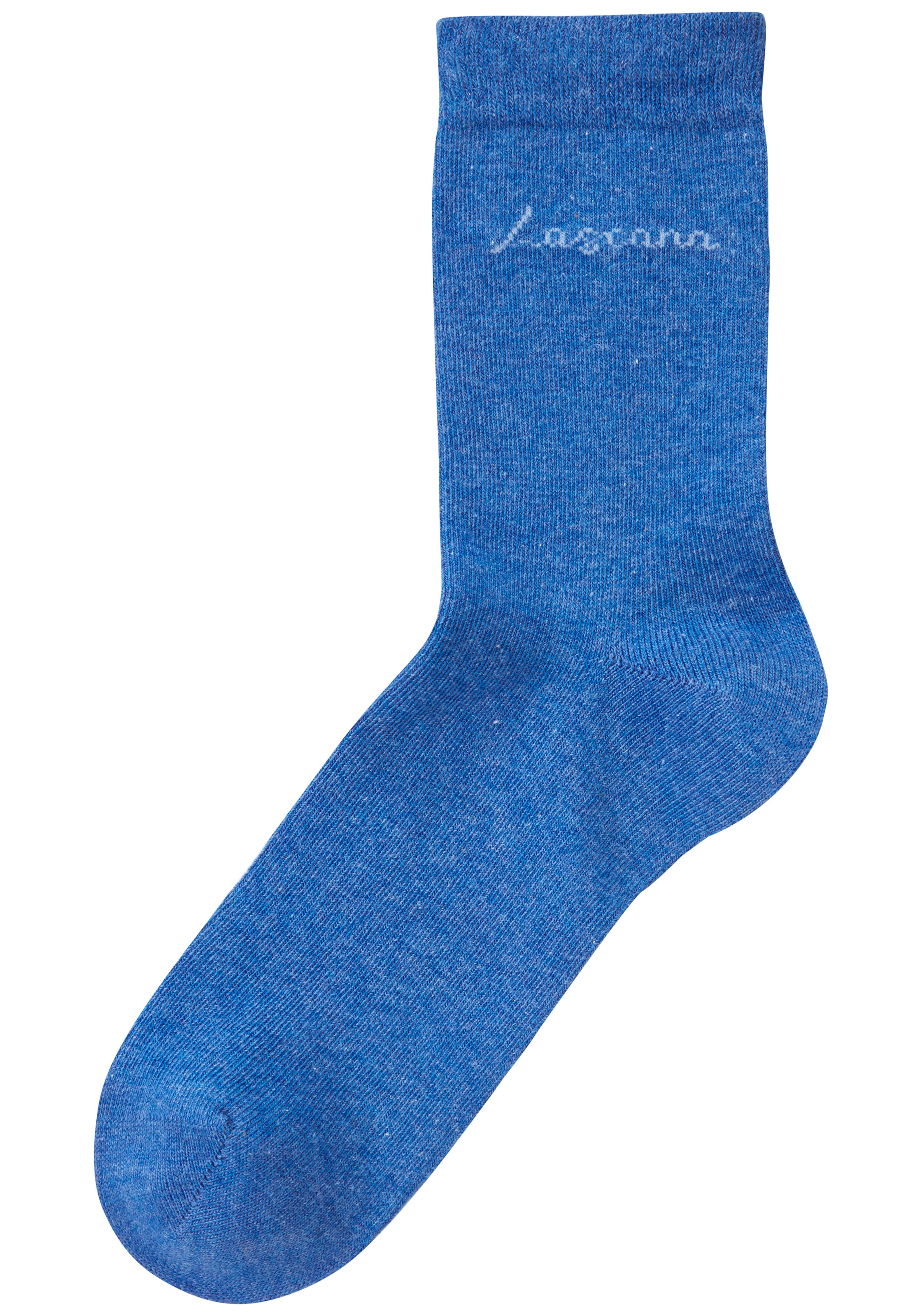 LASCANA Basicsocken »für Damen mit eingestricktem Markenlogo« Box, 7 Stk. tlg. in ansprechender Geschenkbox