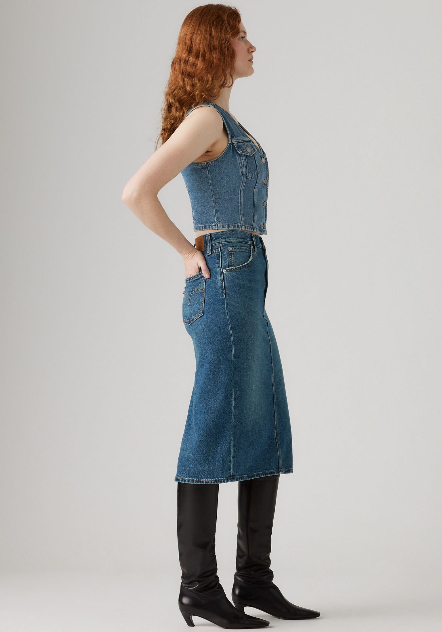 Levi's® Jeansrock »HR BACK SLIT SKIR« mit Schlitz hinten