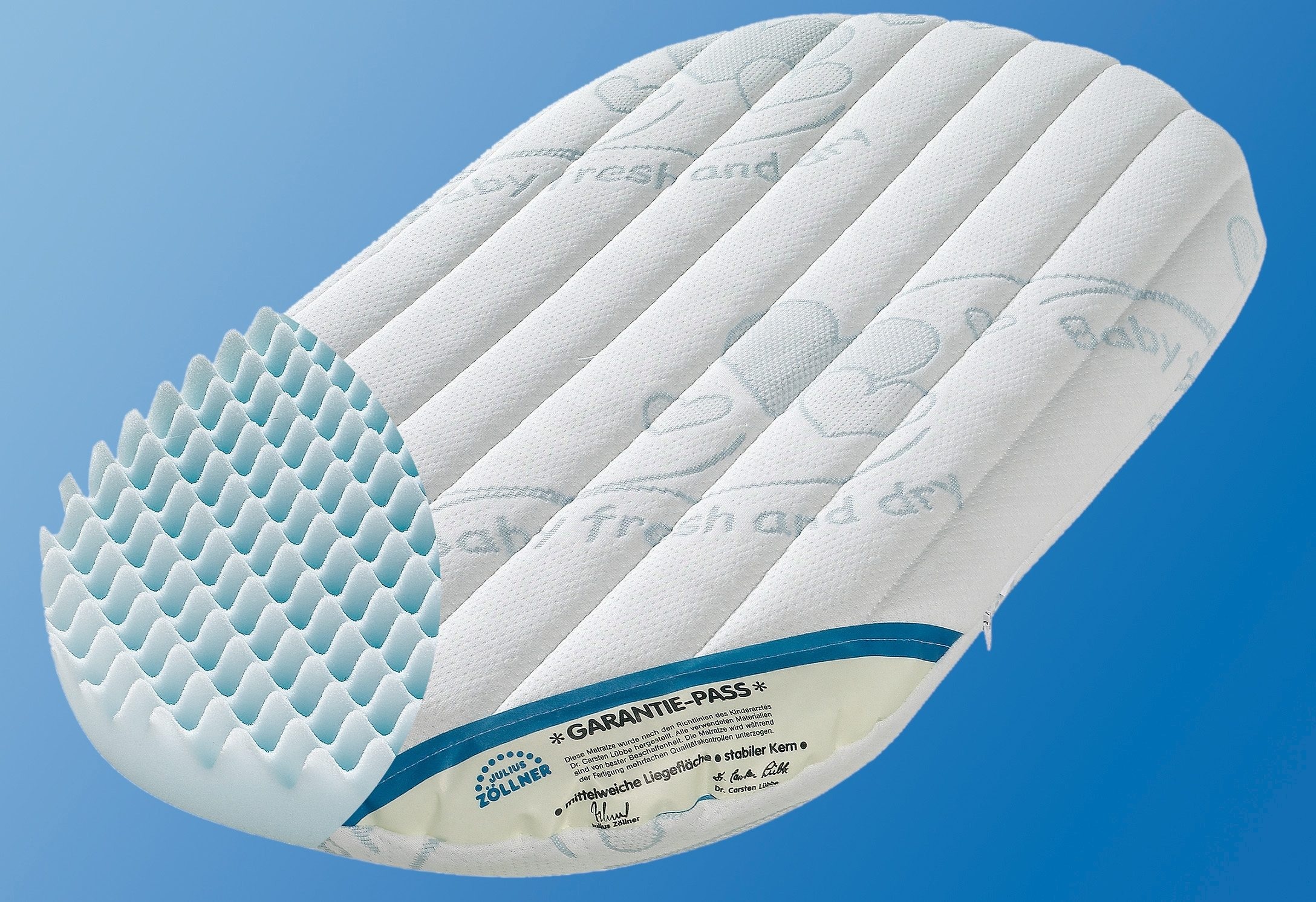 Julius Zöllner Babymatratze »Dr. Lübbe Air Plus«, 5 cm hoch, (1 St.), Matratze für die Wiege, Größe: 40x90 cm