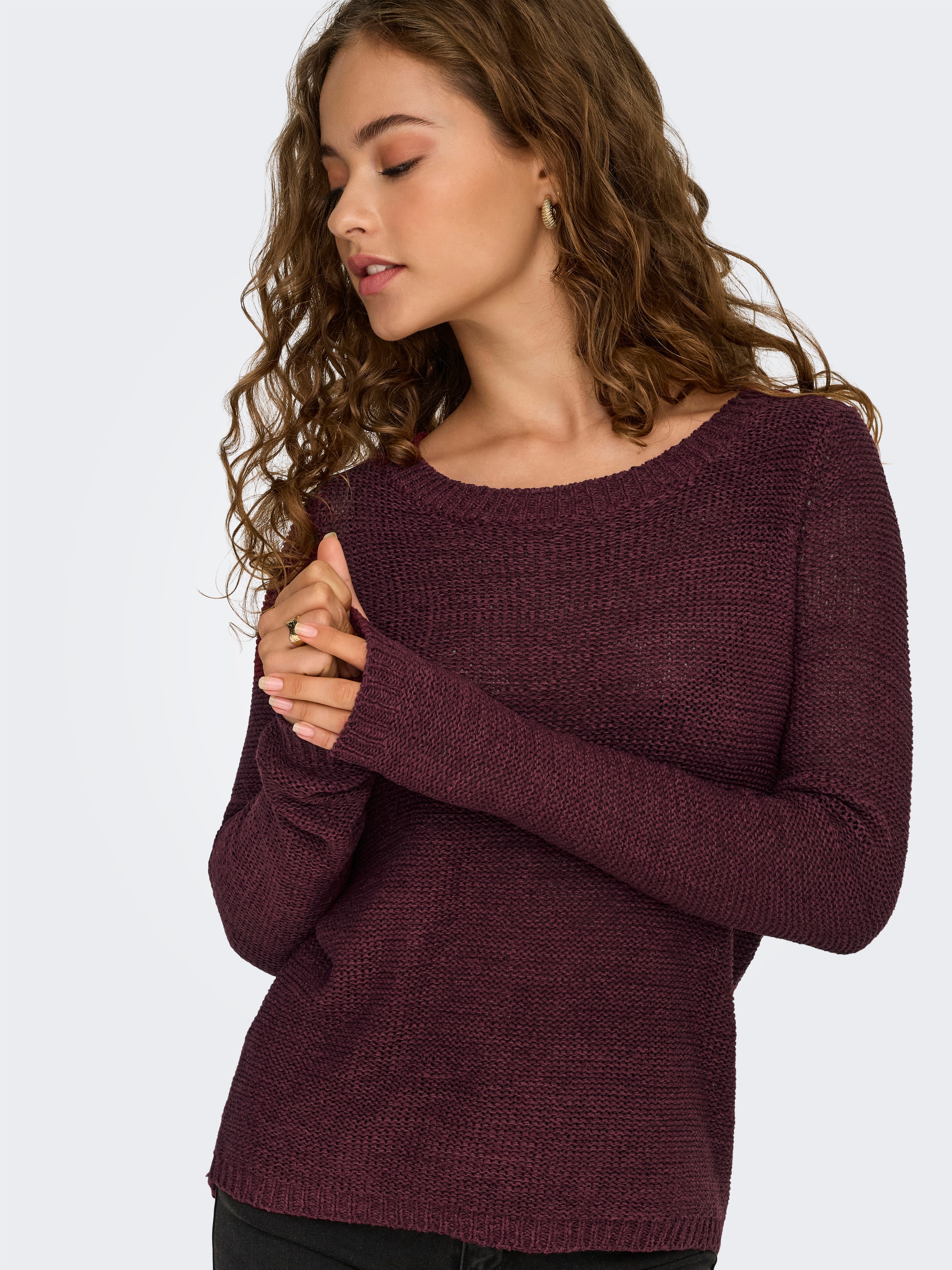 ONLY Strickpullover »ONLGEENA XO L/S PULLOVER KNT NOOS«, mit Rundhalsausschnitt